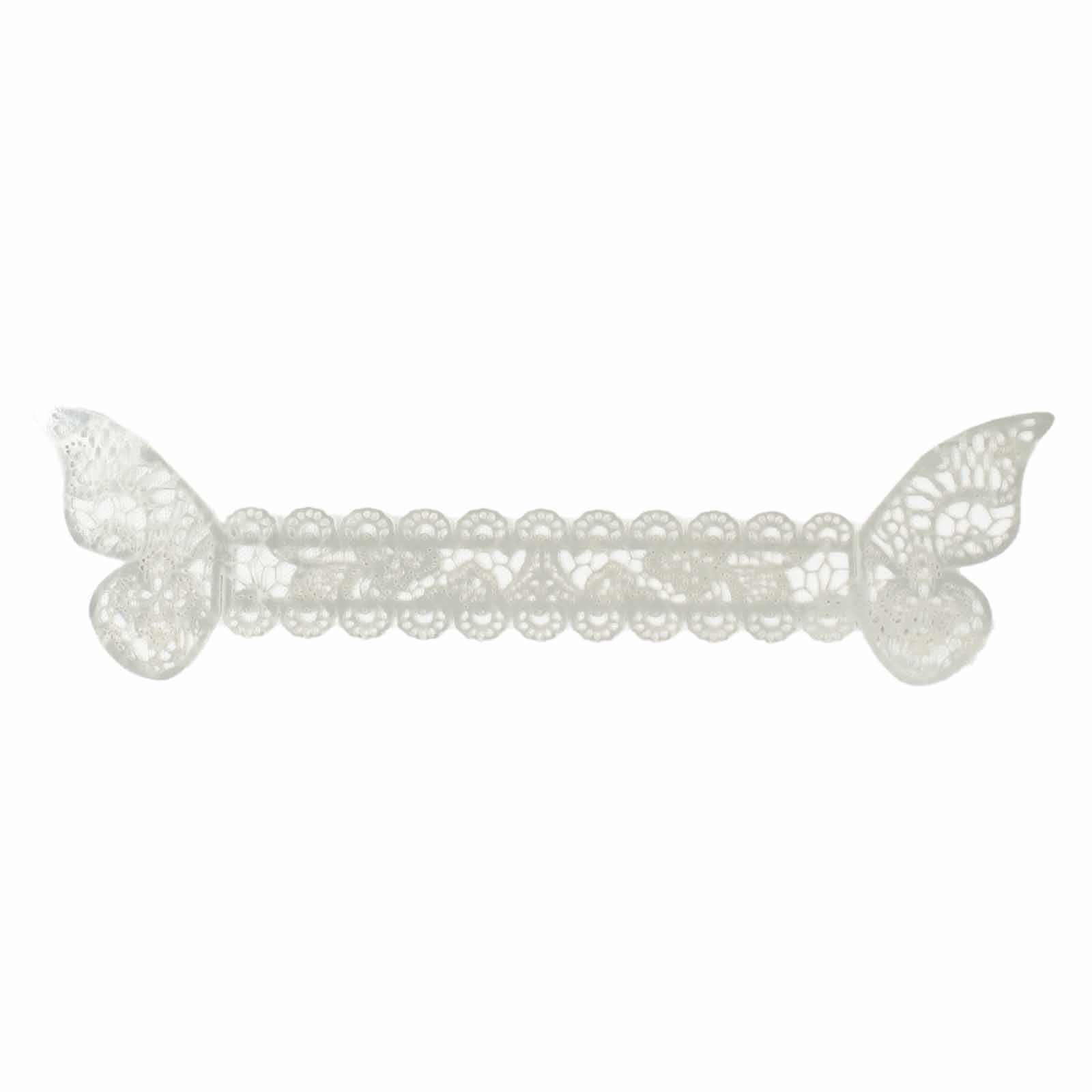 12-Pack Paper Napkin Rings Laser Cut Butterfly Metallic Silver - Decorative Serviette Holders