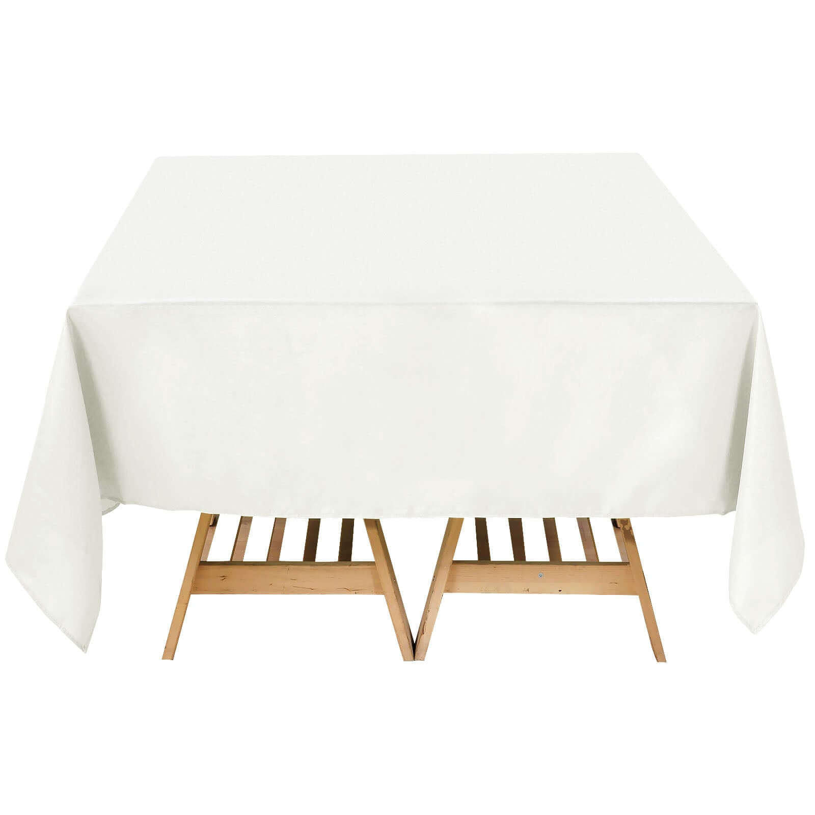 Premium Polyester Square Tablecloth 70x70 Ivory 220GSM Wrinkle-Resistant Table Cover