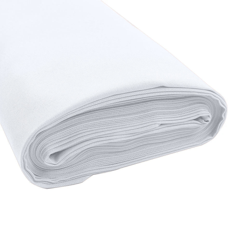 54x10 Yards Premium Polyester White Fabric Bolt, DIY Craft Fabric Roll for Upholstery, Curtains, and Event Decor