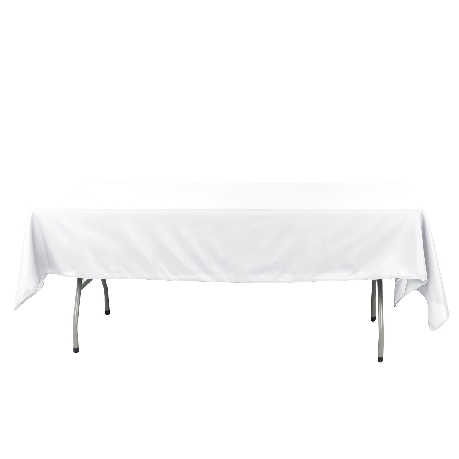 Cotton Blend 60x102 Rectangle Tablecloth White - Wrinkle-Resistant Table Cover