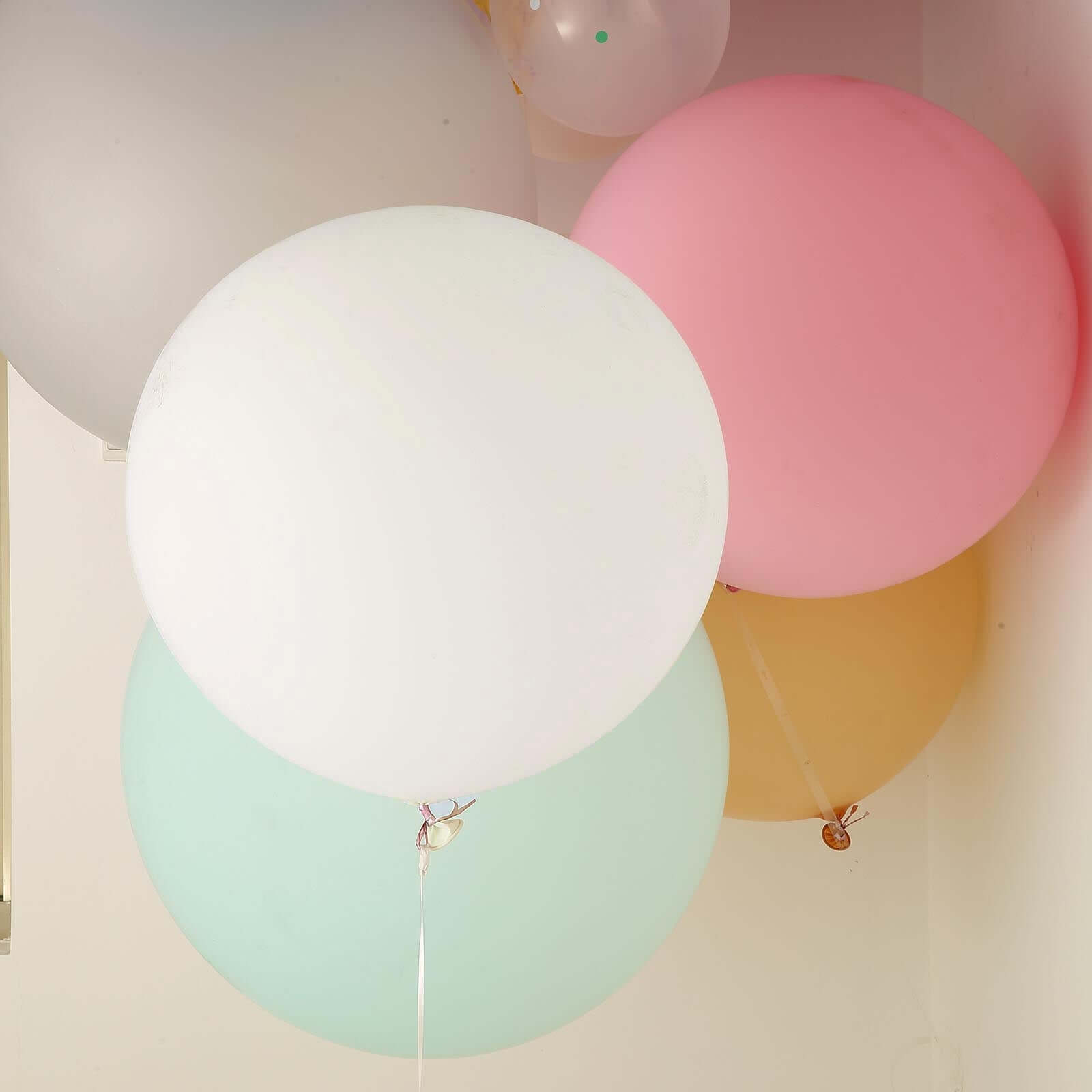 2 Pack 32 Large Balloons Helium or Air Latex Balloons Pastel White