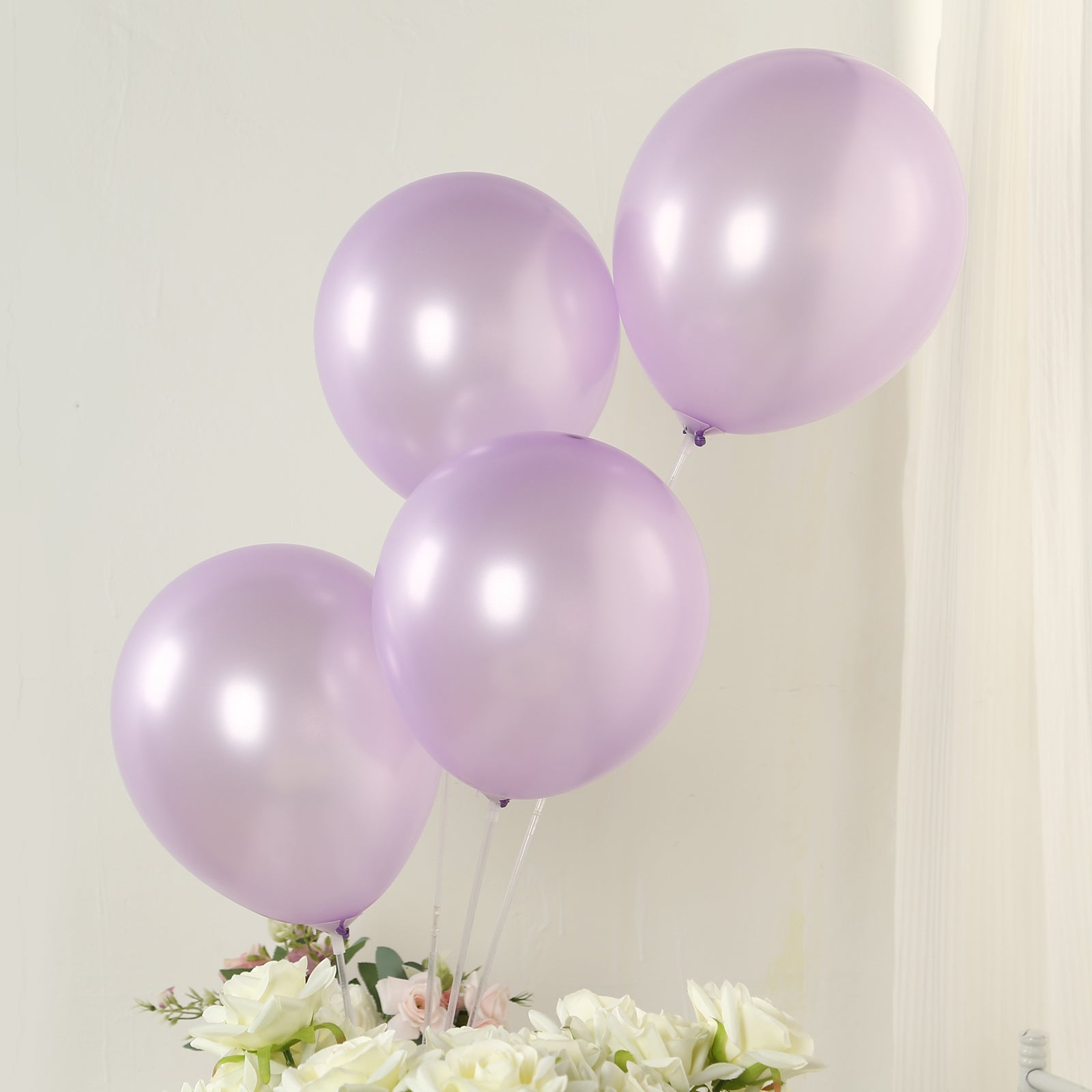 50 Pack Lavender Lilac Biodegradable Balloons, 12 Thickened Extra Strong Eco-friendly Latex Helium Party Balloons