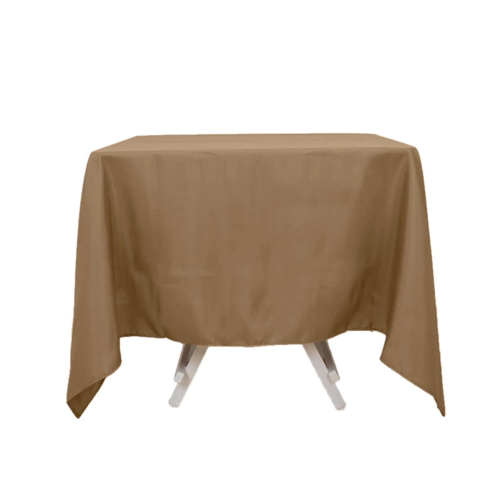 Polyester Square 70x70 Tablecloth Taupe - Wrinkle-Resistant & Durable Table Cover