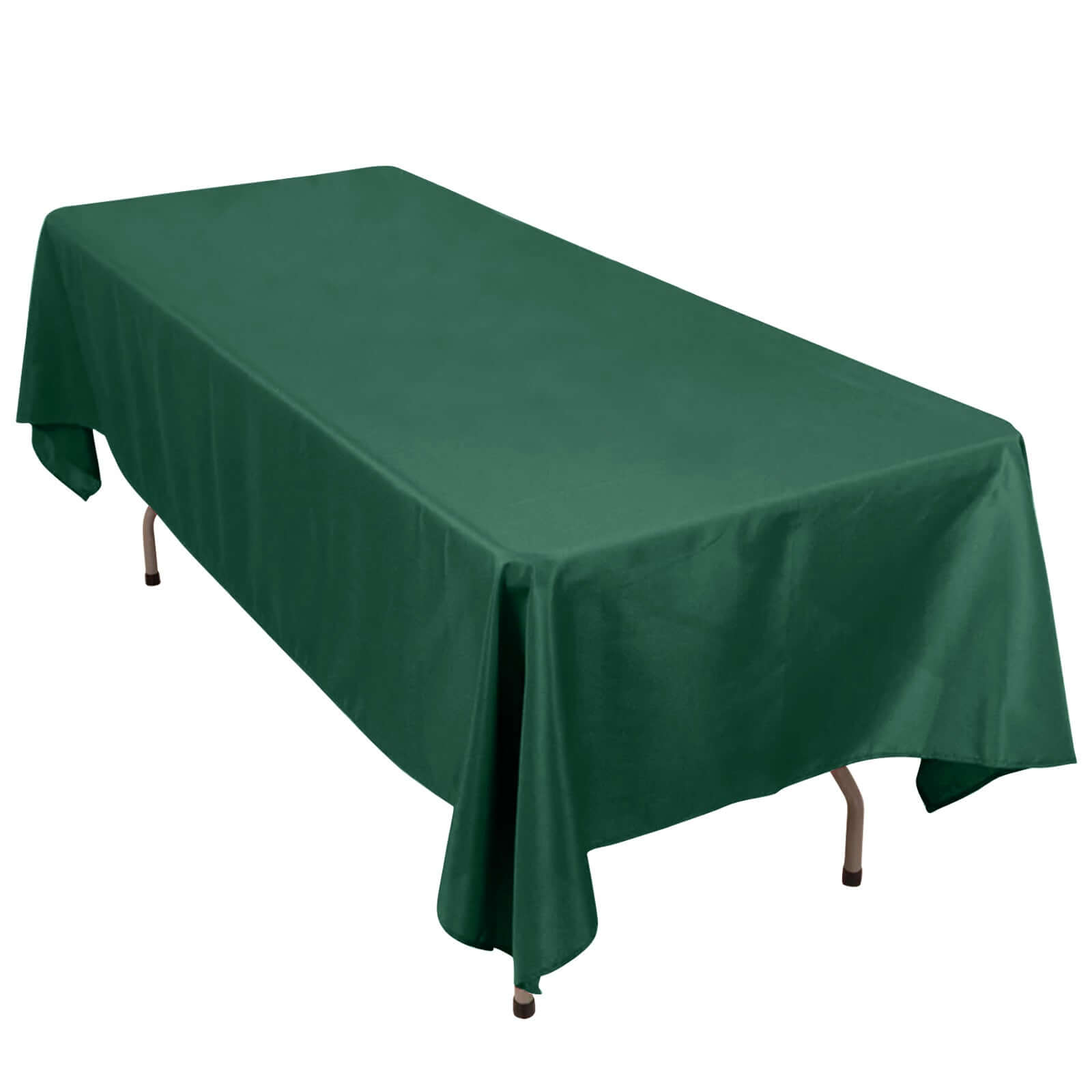 Premium Polyester 60x102 Rectangle Tablecloth Hunter Emerald Green - Durable 220GSM Wrinkle-Resistant Table Cover