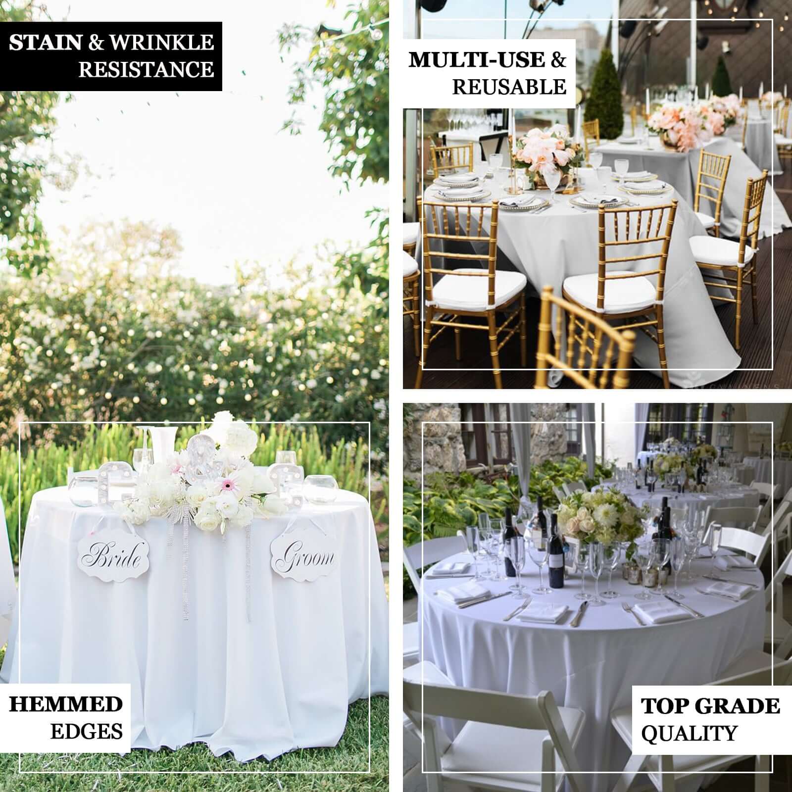 Polyester 108 Round Tablecloth Taupe - Wrinkle-Resistant Table Cover