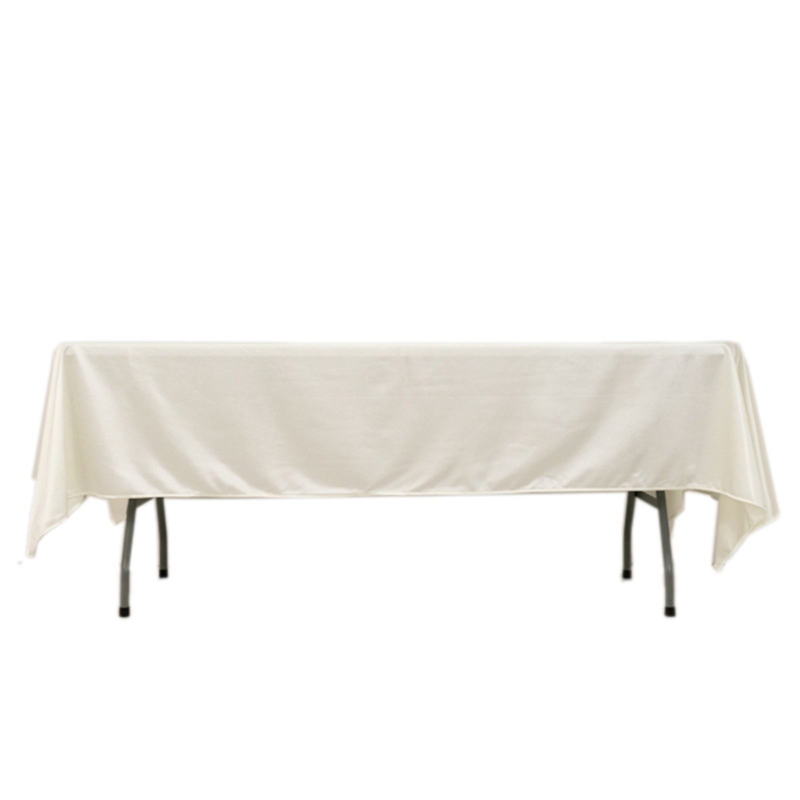Premium Scuba Rectangular 60x102 Tablecloth Shimmering Pearl - Wrinkle Free & Stain Resistant Table Cover