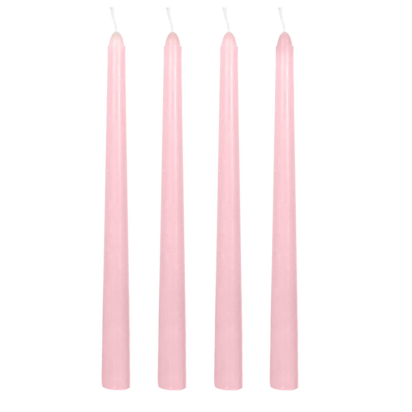 12-Pack Taper Candles Premium Wax Design Pink - Unscented Candles for Upscale Settings 10