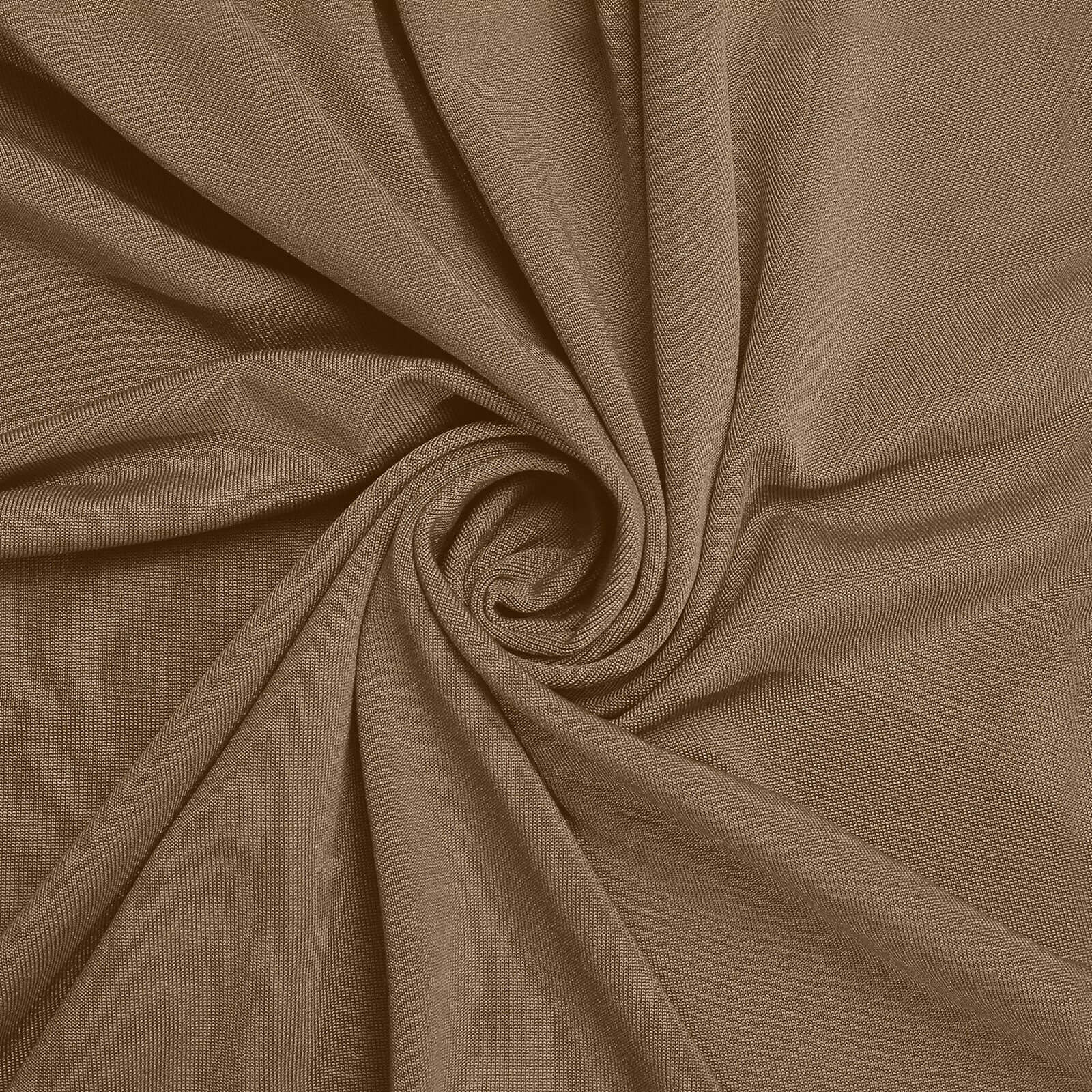 6ft Matte Taupe Spandex Fitted Chiara Backdrop Stand Cover For Round Top Wedding Arch