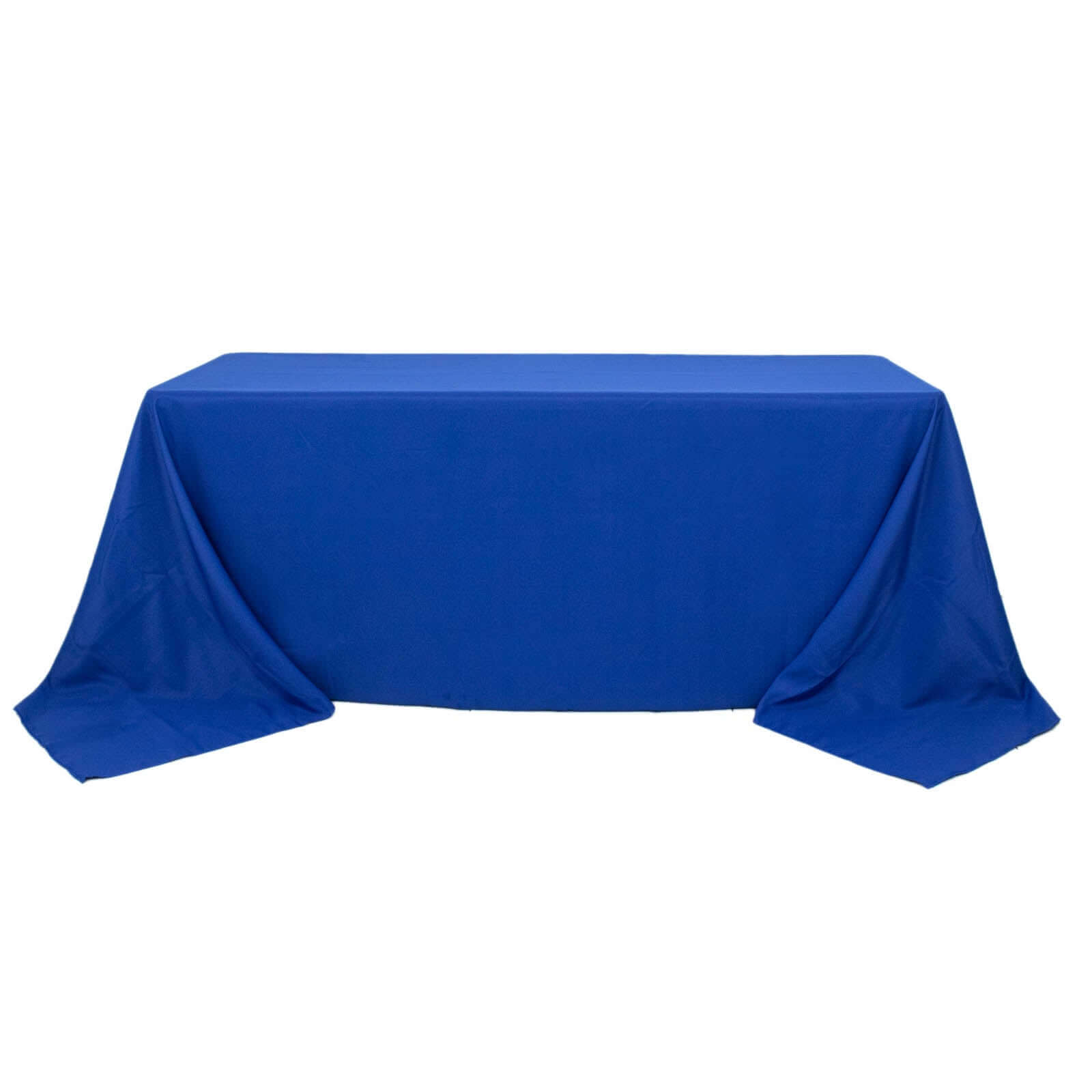 Premium Polyester 90x132 Rectangle Tablecloth Royal Blue - Seamless 220GSM Stain-Resistant Table Cover