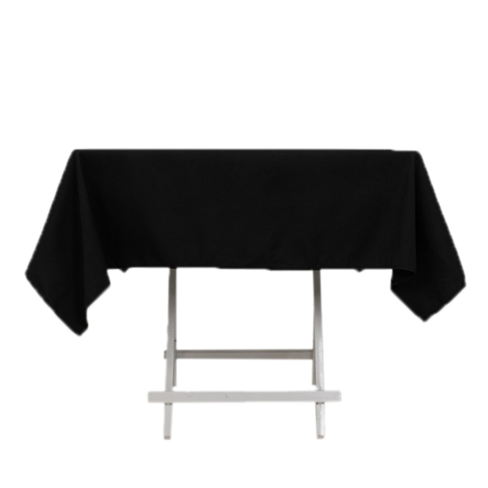 Cotton Blend 54x54 Square Tablecloth Black - Wrinkle-Resistant Finish for Modern Table Settings