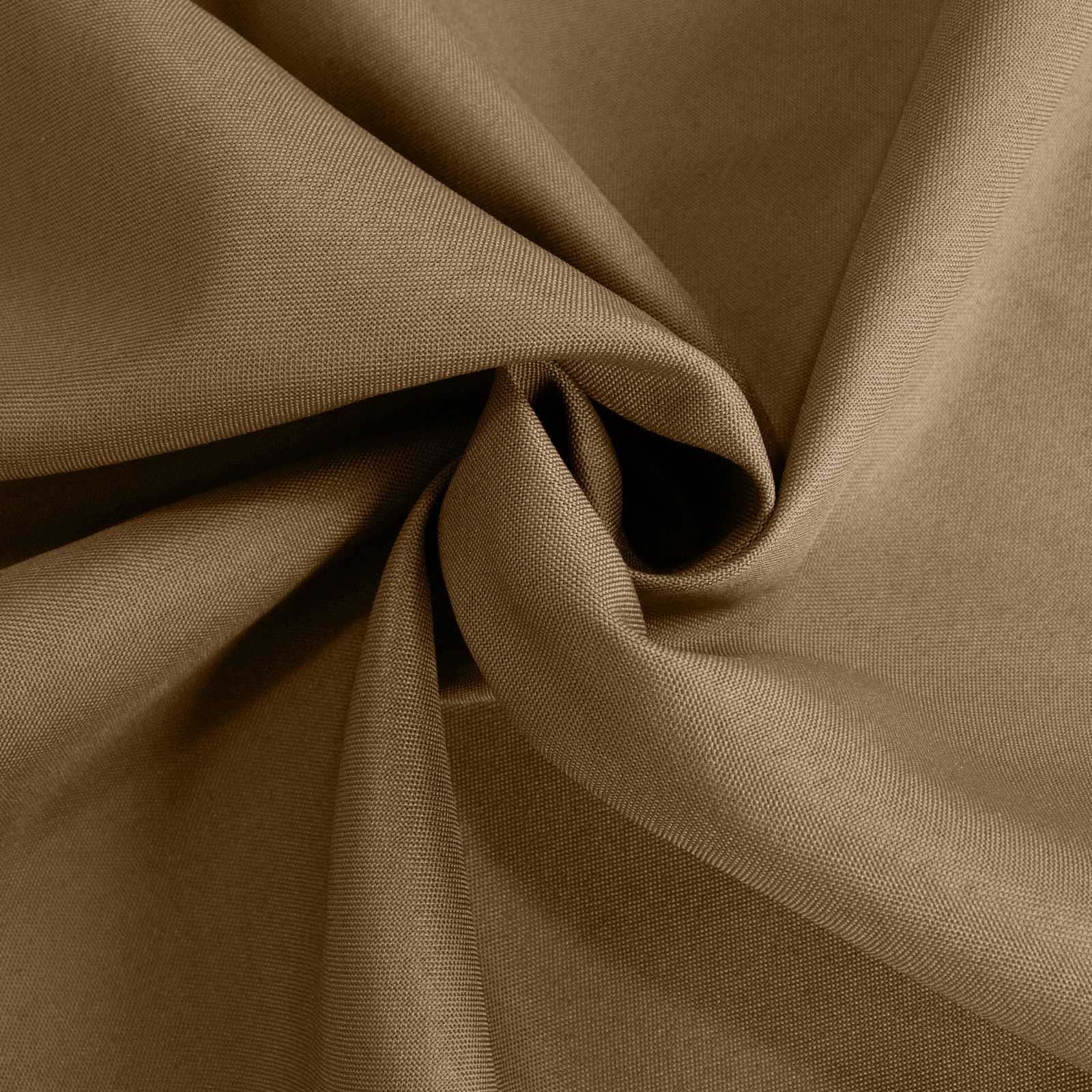 Polyester 108 Round Tablecloth Taupe - Wrinkle-Resistant Table Cover