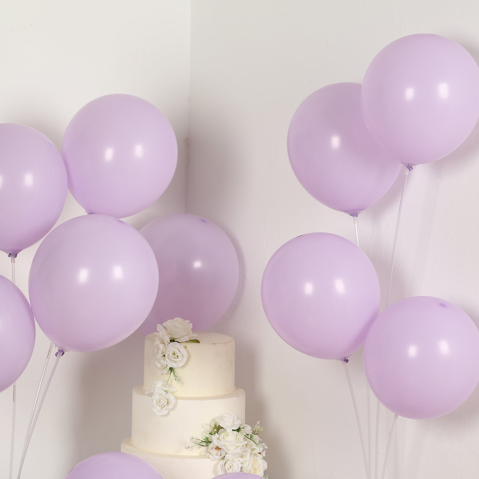 50 Pack Matte Pastel Purple Biodegradable Balloons 12, Round Eco-friendly Thick Latex Party Balloons