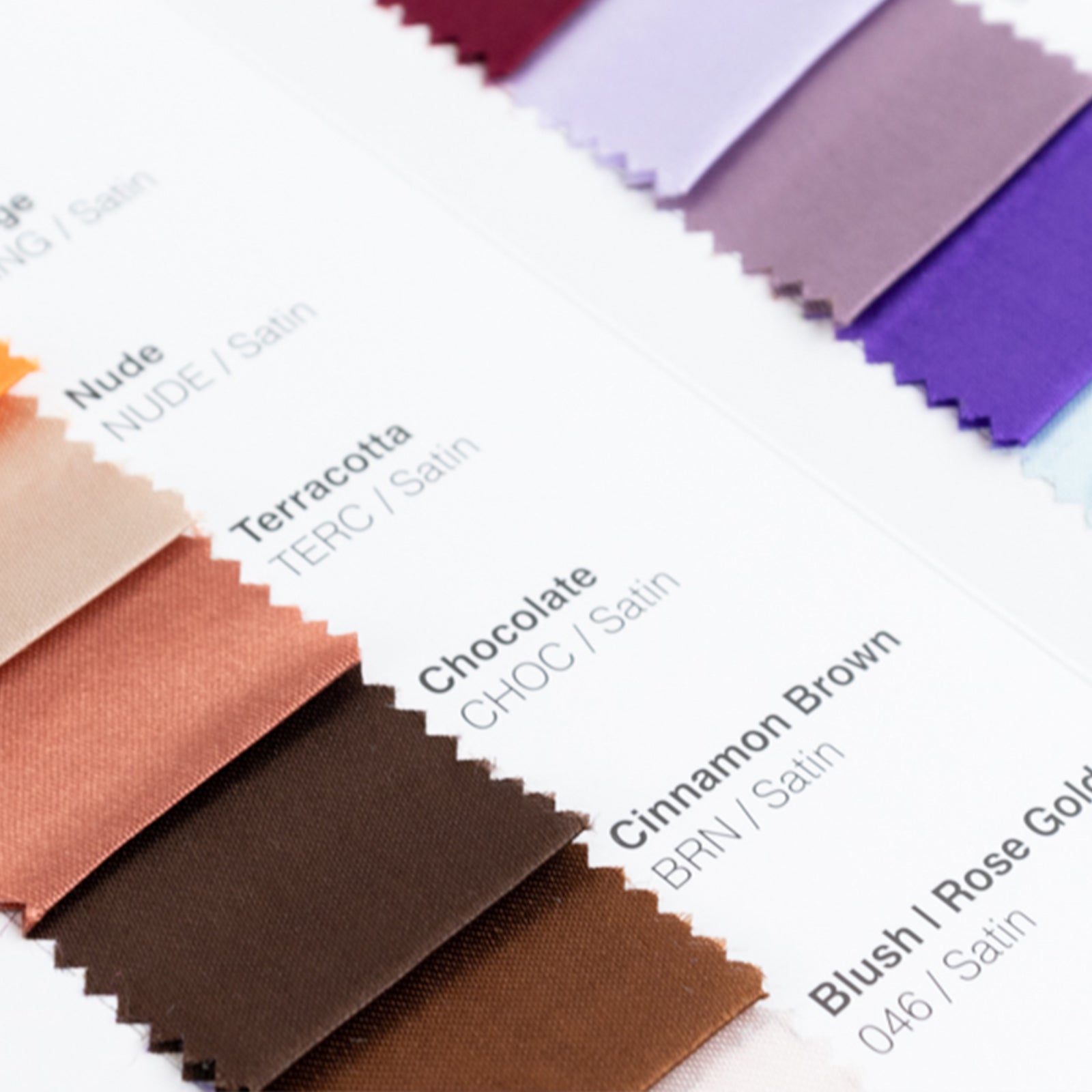 Satin Fabric Sample Book - 34 Colors, High-Quality Swatches for Upholstery, Sewing and Craft Projects