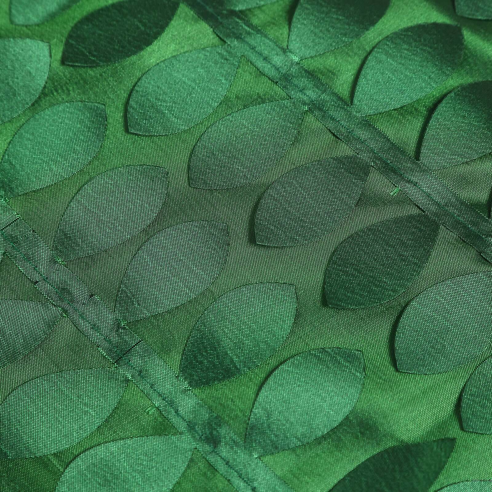 Taffeta 54x54 Square Tablecloth Green 3D Leaf Petal Table Cover