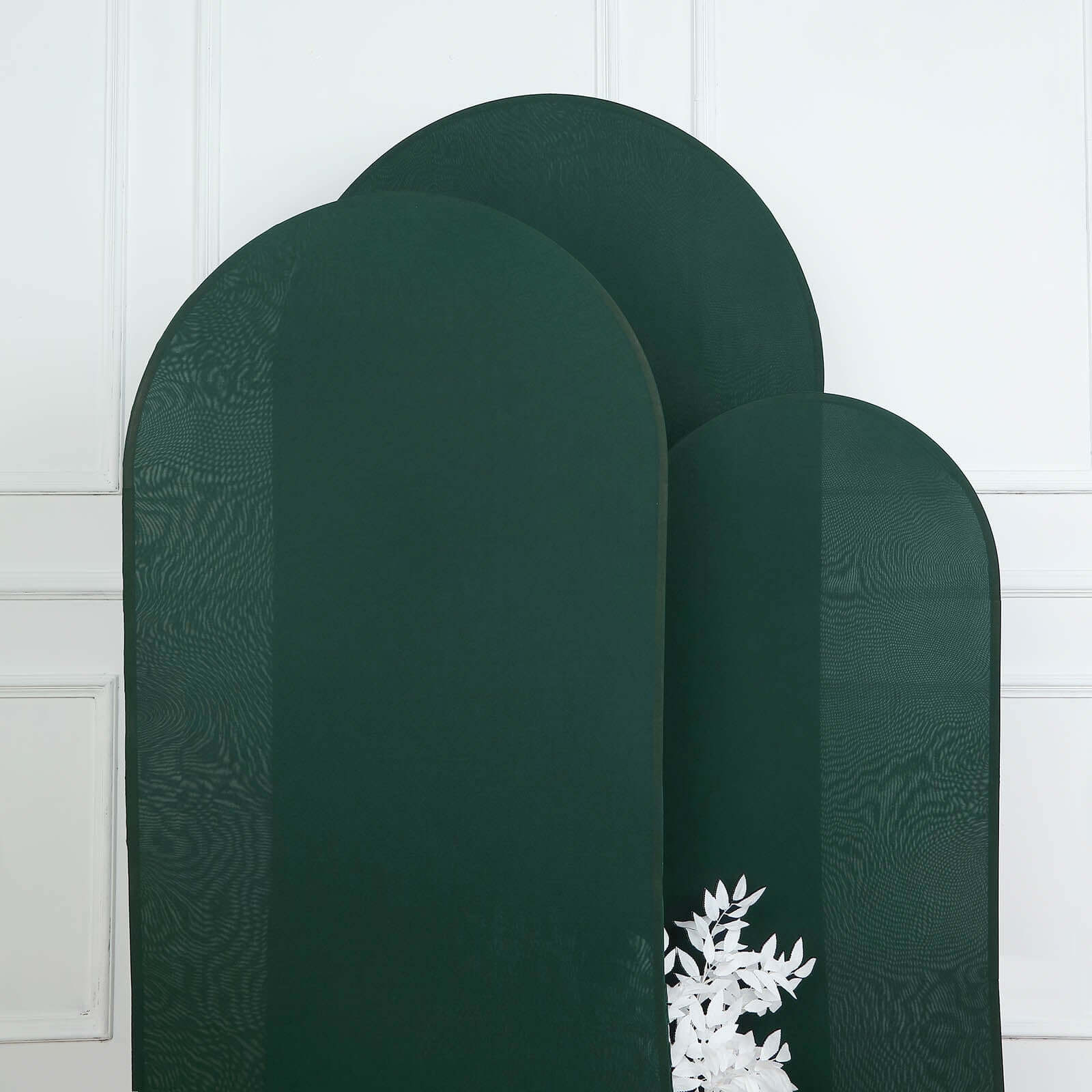 6ft Matte Hunter Emerald Green Spandex Fitted Chiara Backdrop Stand Cover For Round Top Wedding Arch