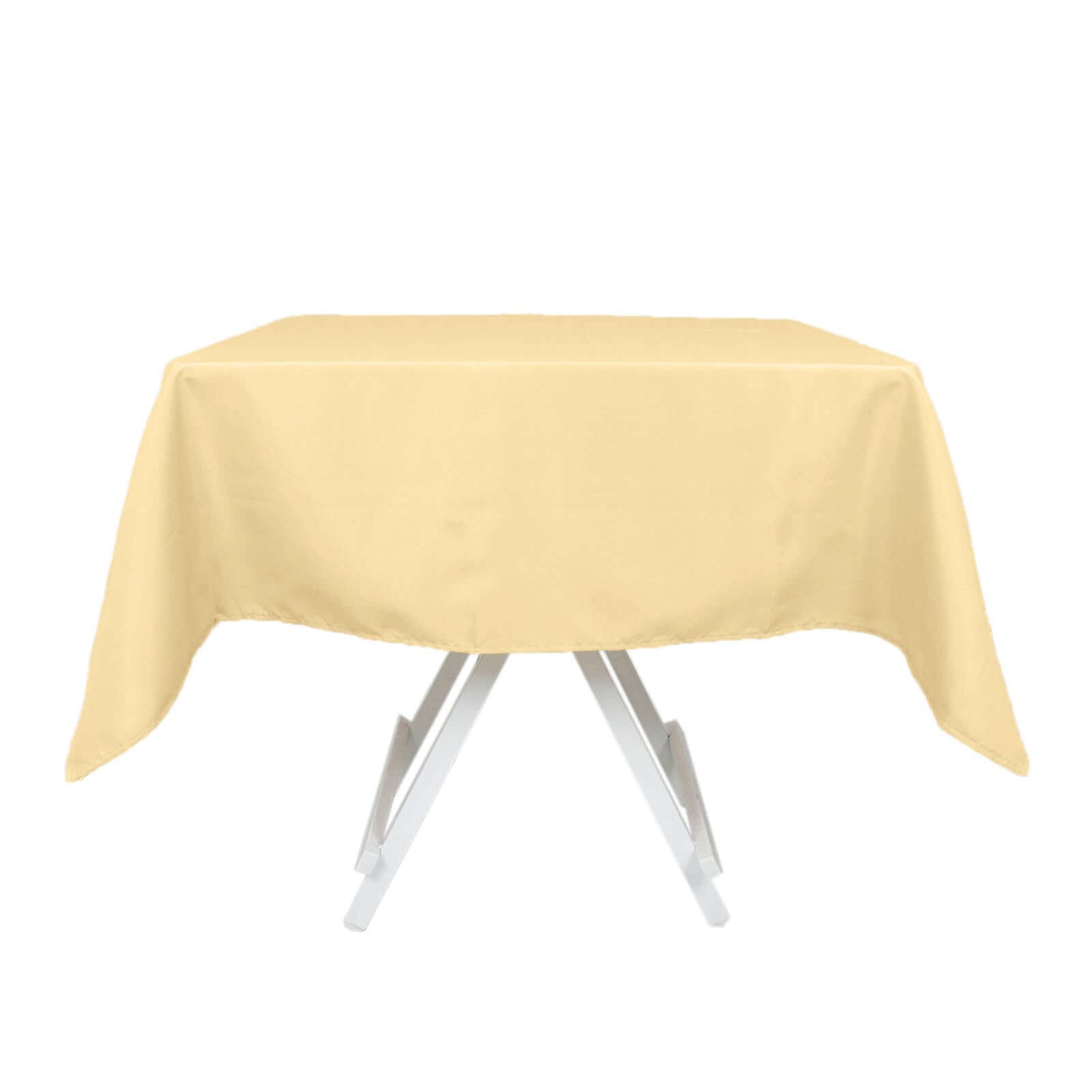 Premium Polyester 54x54 Square Tablecloth Champagne - 220GSM Stain and Wrinkle-Resistant Table Cover