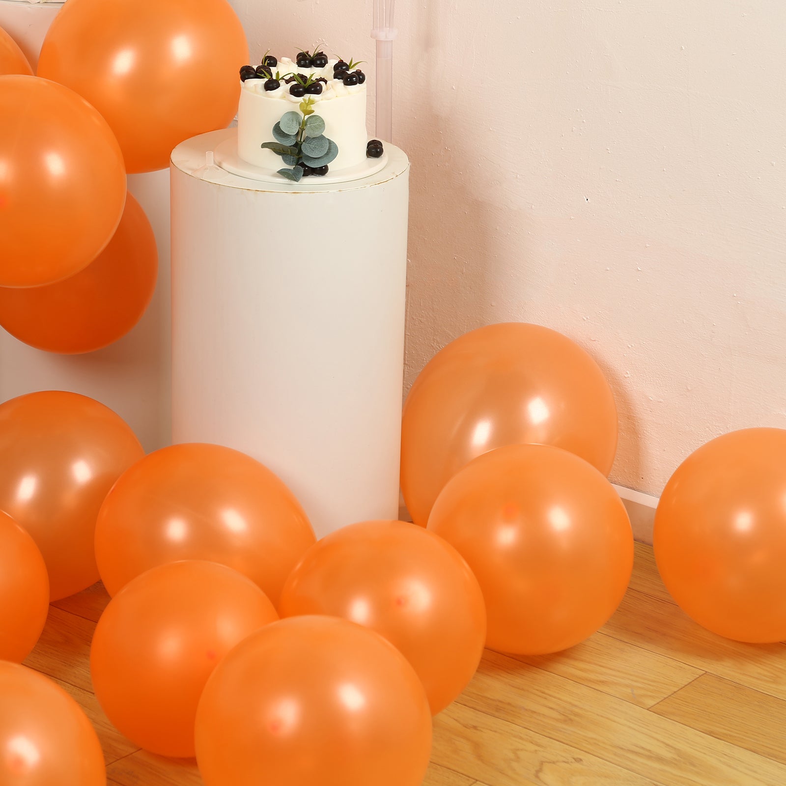 50 Pack Orange Biodegradable Balloons, 12 Thickened Extra Strong Eco-friendly Latex Helium Party Balloons