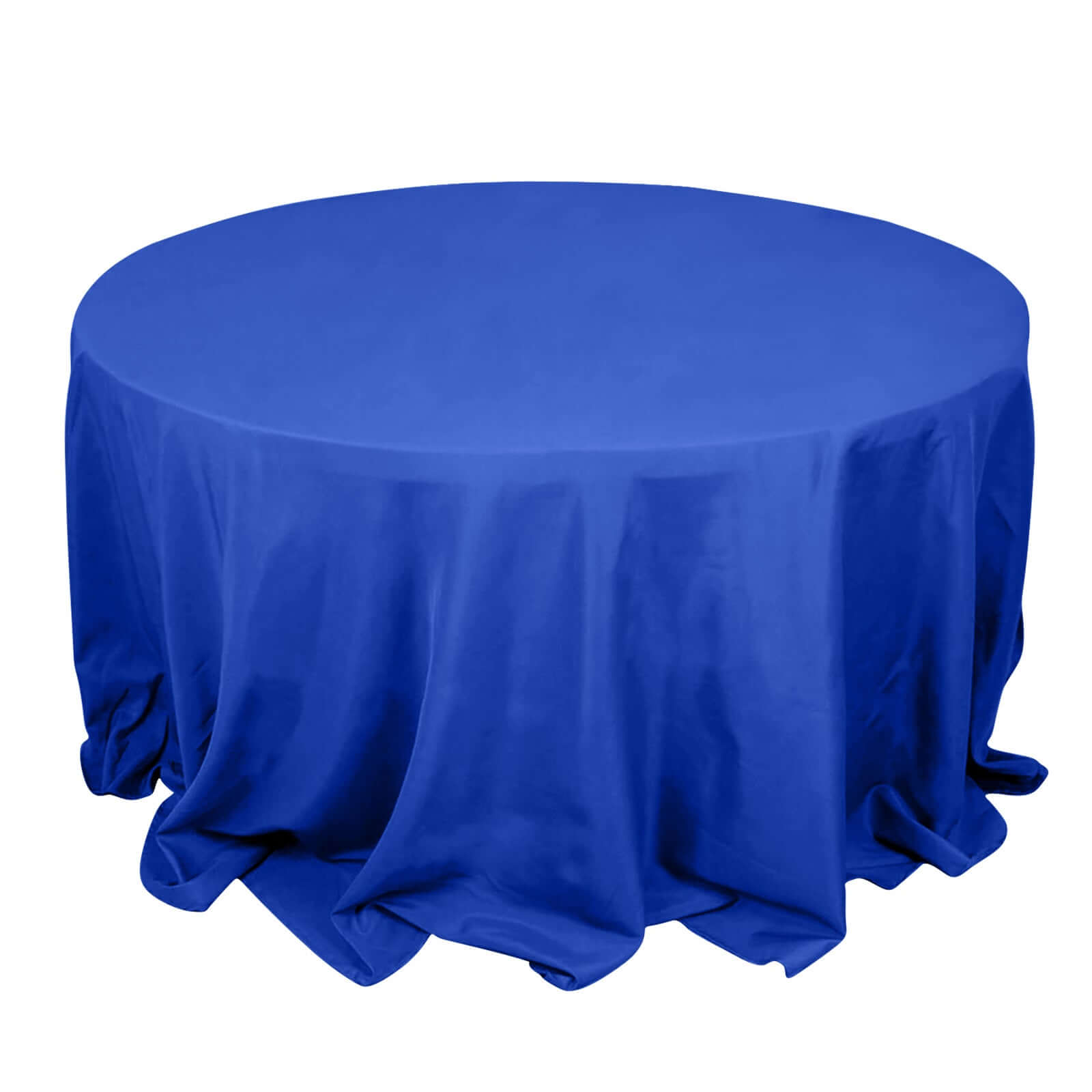 Premium Polyester 132 Round Tablecloth Royal Blue - Seamless 220GSM Wrinkle-Resistant Table Cover