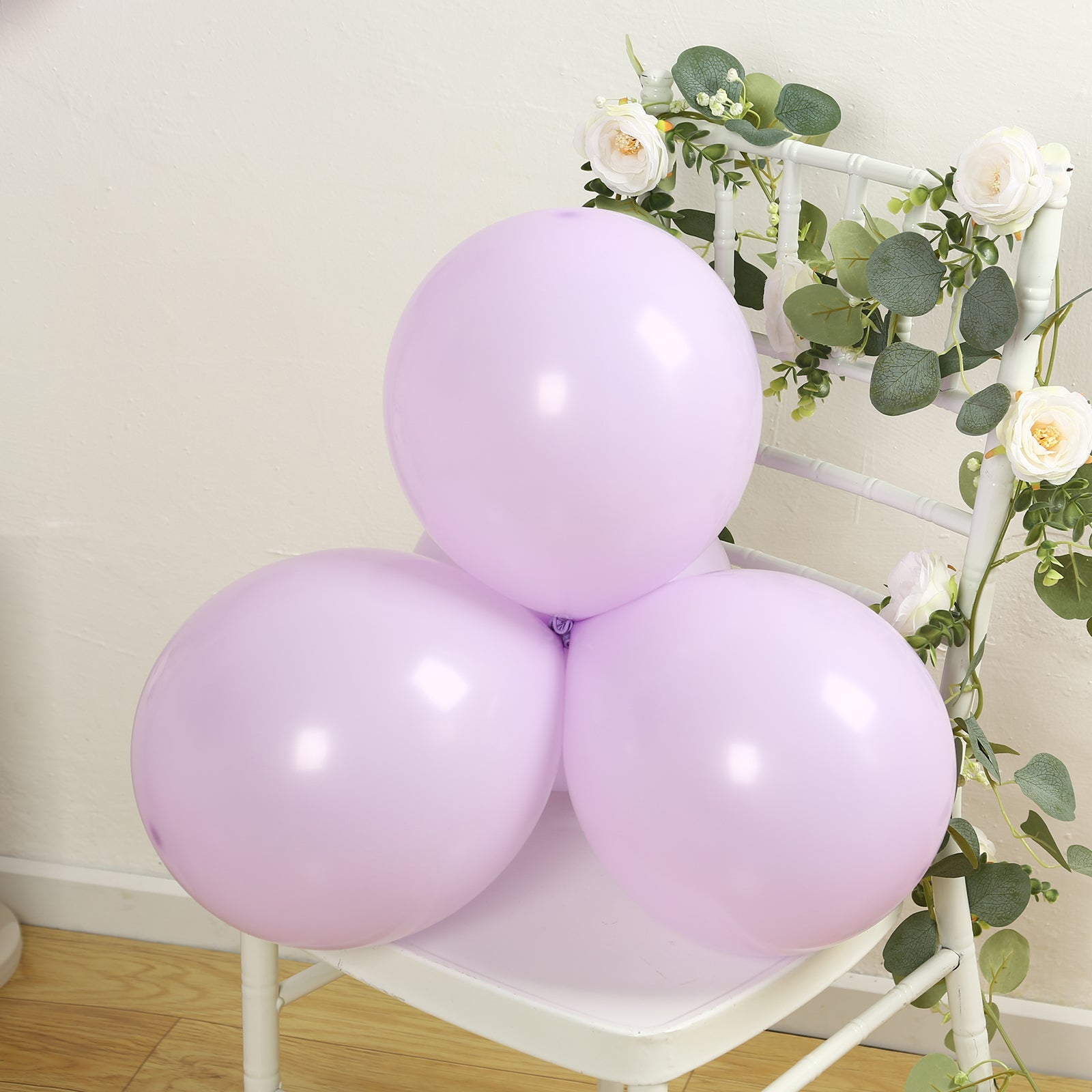 50 Pack Matte Pastel Purple Biodegradable Balloons 12, Round Eco-friendly Thick Latex Party Balloons