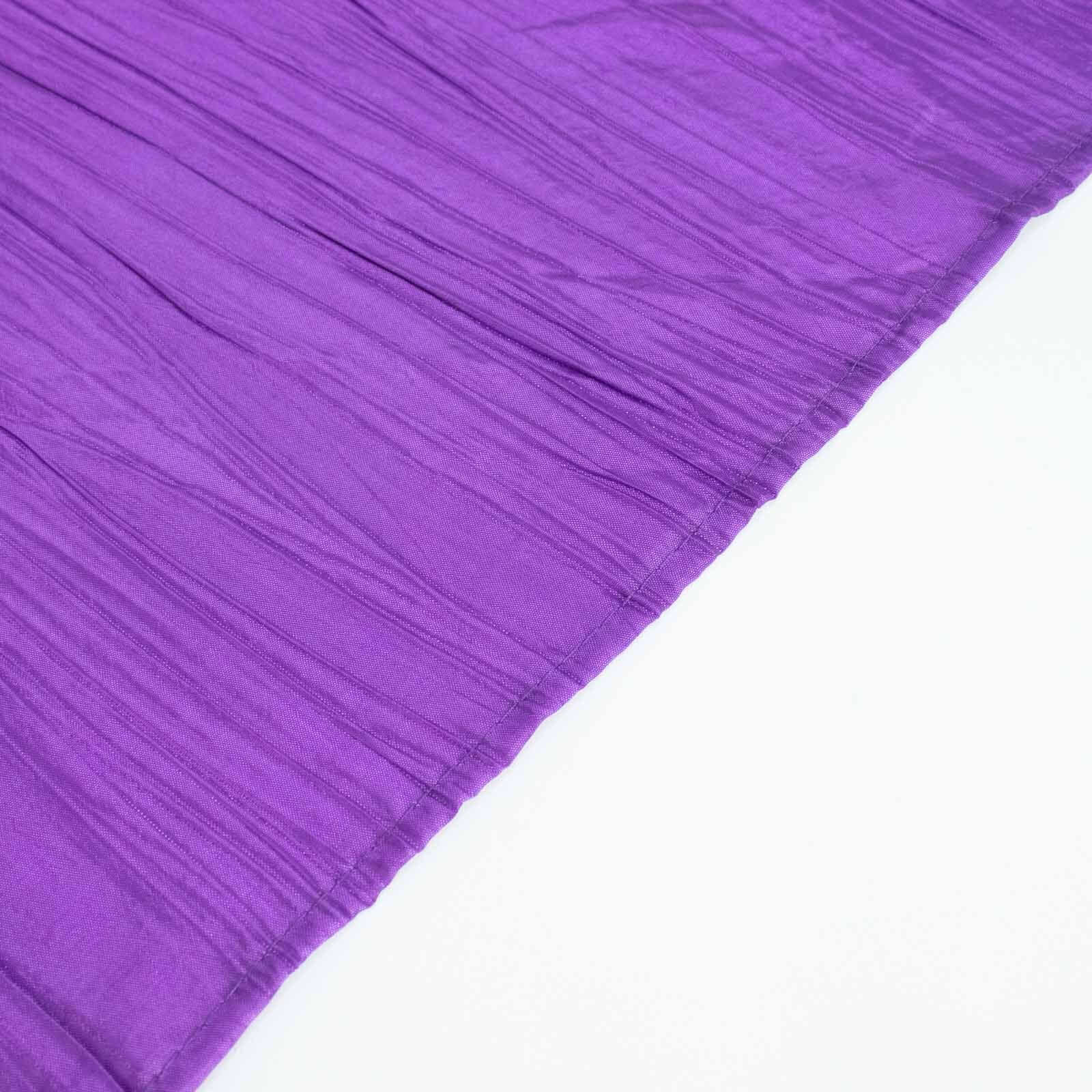 5 Pack Taffeta 20x20 Napkins Purple - Accordion Crinkle Dinner Napkins