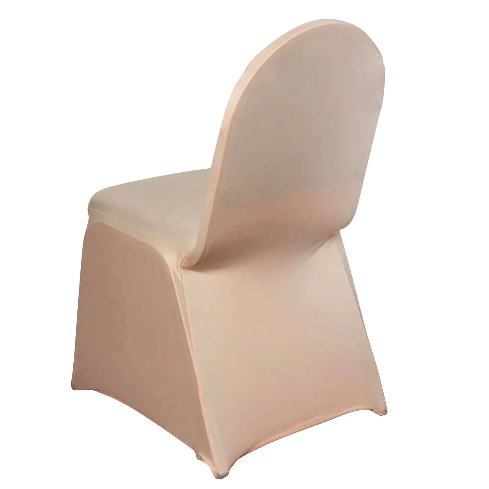 Spandex Chair Cover for Banquet Chairs Nude - Stretch 160GSM Fabric with Slip-On Slipcover