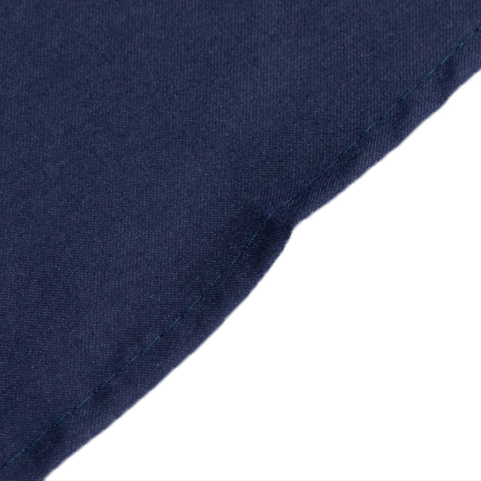 Cotton Blend 108 Round Tablecloth Navy Blue - Wrinkle-Resistant Design