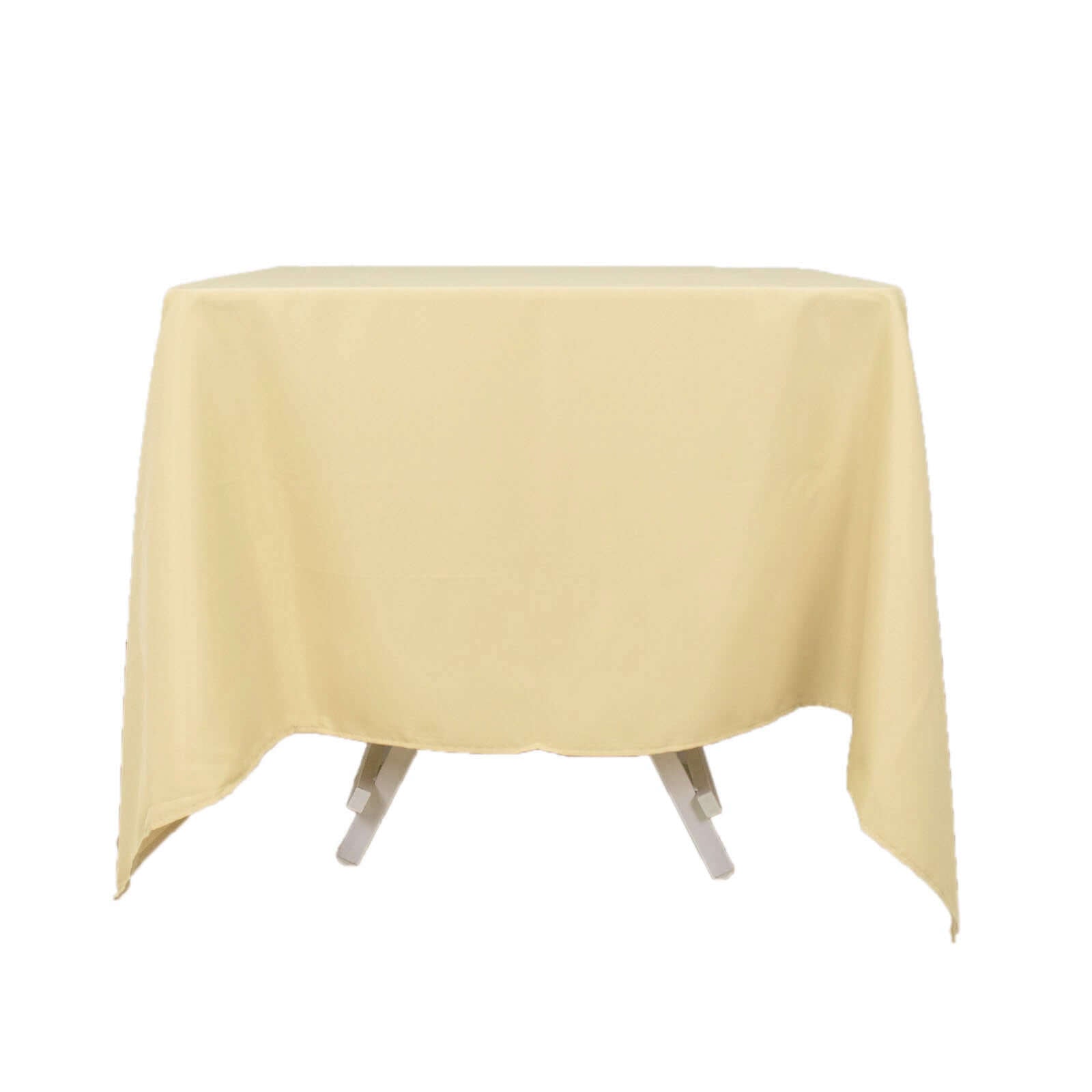 Premium Polyester Square Tablecloth 70x70 Champagne 220GSM Wrinkle-Resistant Table Cover