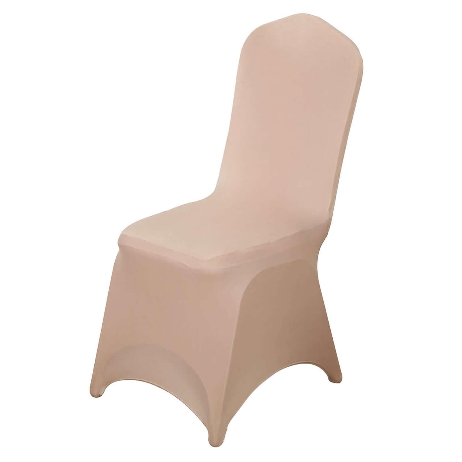 Spandex Chair Cover for Banquet Chairs Nude - Stretch 160GSM Fabric with Slip-On Slipcover