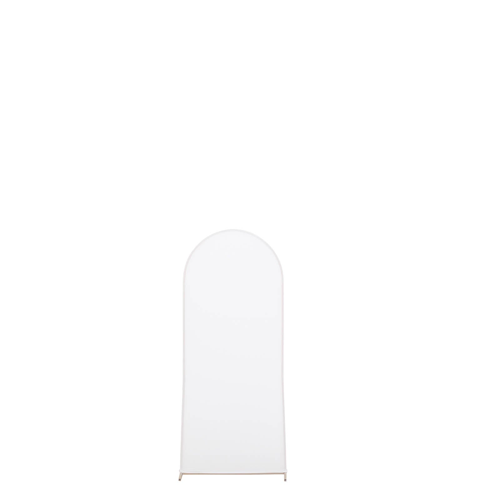 Set of 4 Matte White Spandex Fitted Wedding Arch Covers For Round Top Chiara Backdrop Stands - 4ft,5ft,6ft,7ft