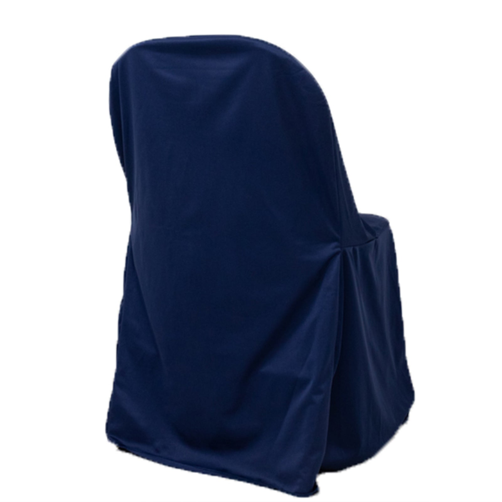 Premium Scuba Stretch Folding Chair Cover Navy Blue - Wrinkle Free & Durable Slipcover