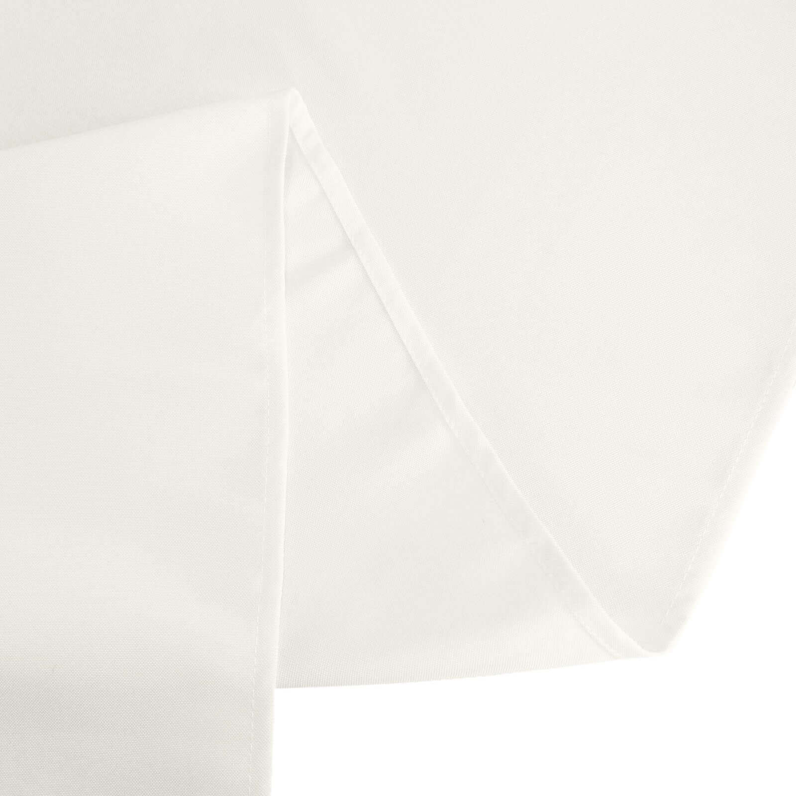 Premium Polyester 90x90 Table Overlay Square Tablecloth Ivory 220GSM Wrinkle-Resistant Table Cover