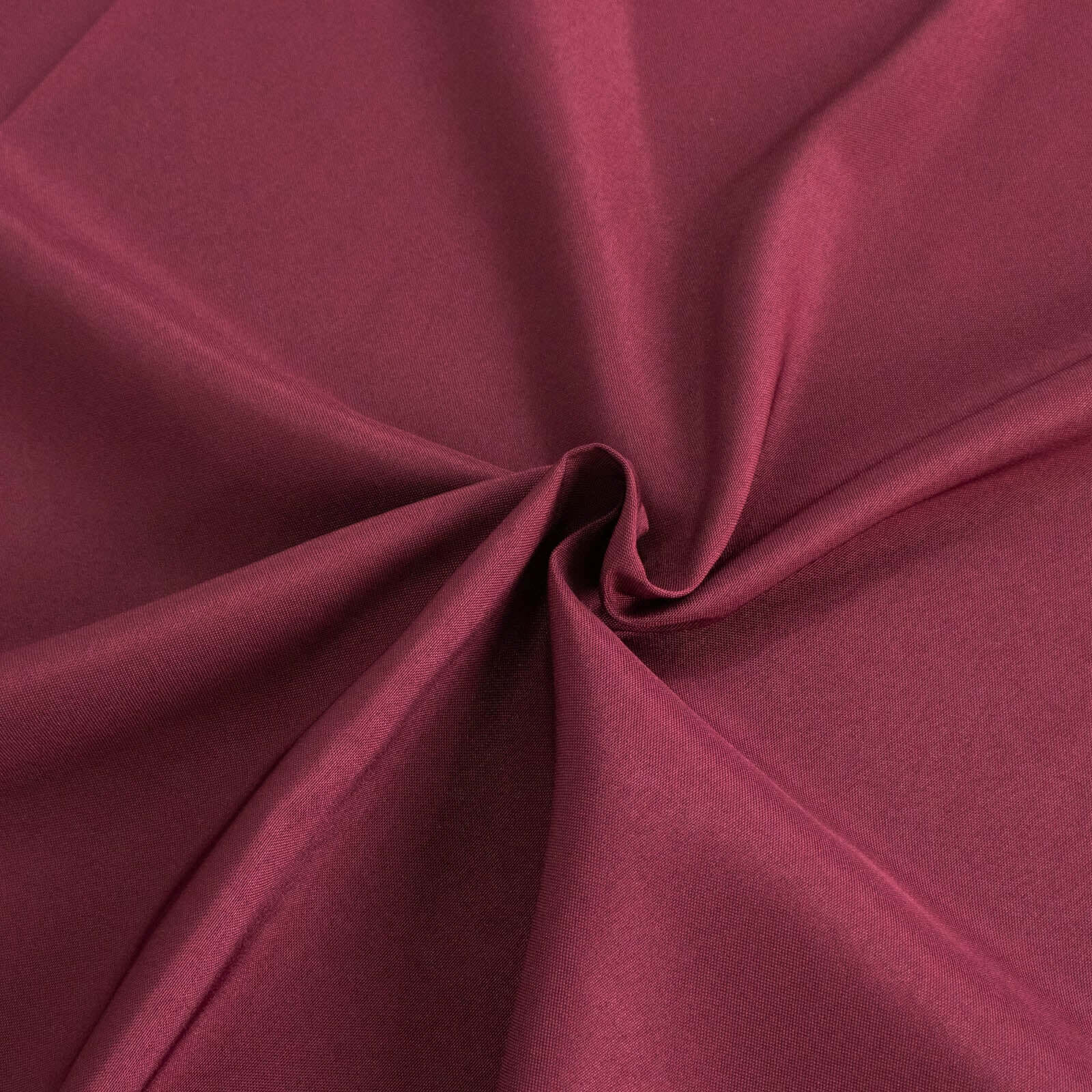 Premium Polyester 132 Round Tablecloth Burgundy - Seamless 220GSM Wrinkle-Resistant Table Cover
