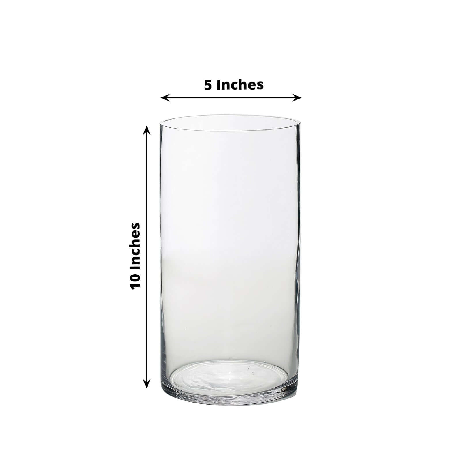 12-Pack Glass Flower Vases Cylinder Design Heavy Duty Clear - Stylish Centerpieces for Weddings 10