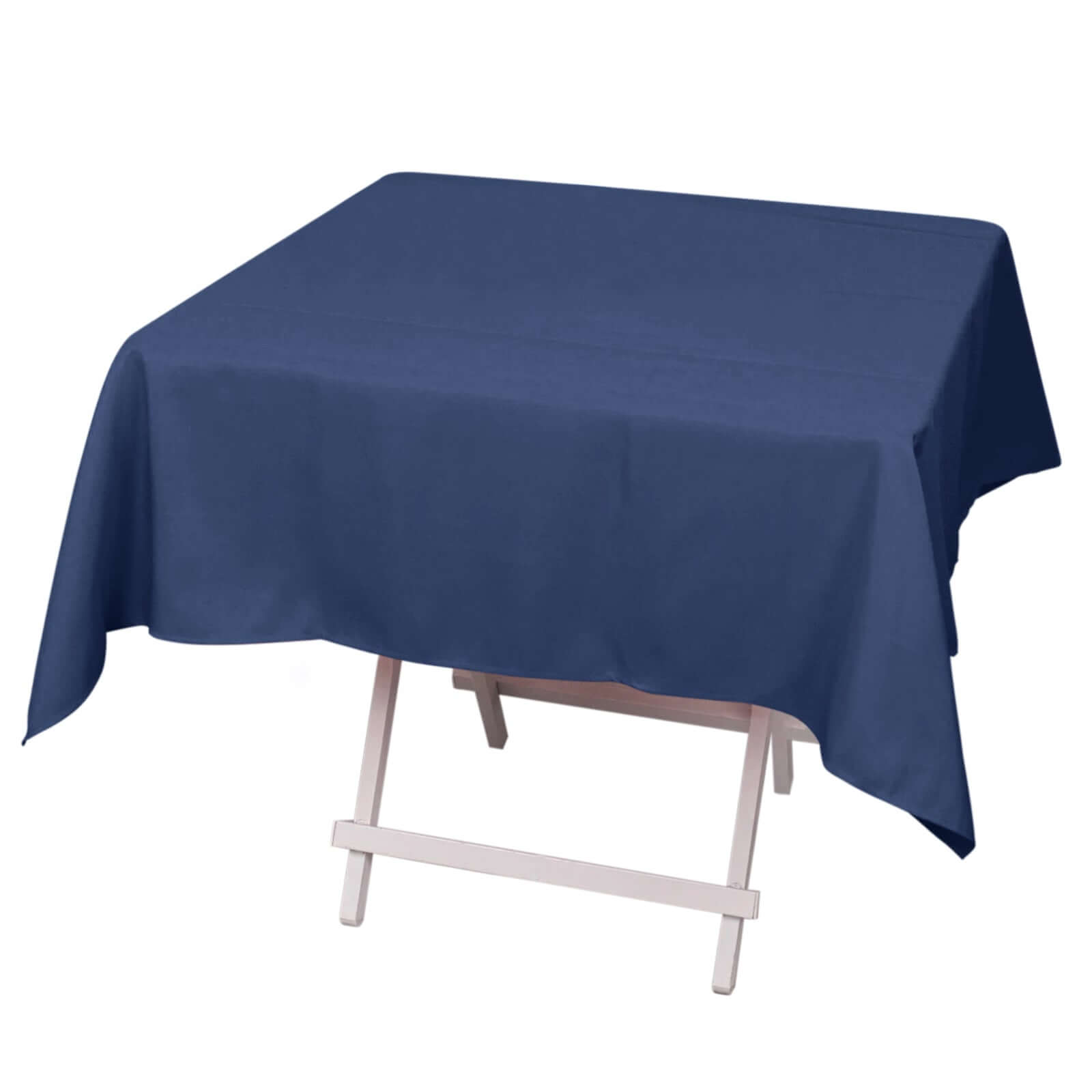 Premium Polyester 54x54 Square Tablecloth Navy Blue - Stain and Wrinkle-Resistant 220GSM Table Cover