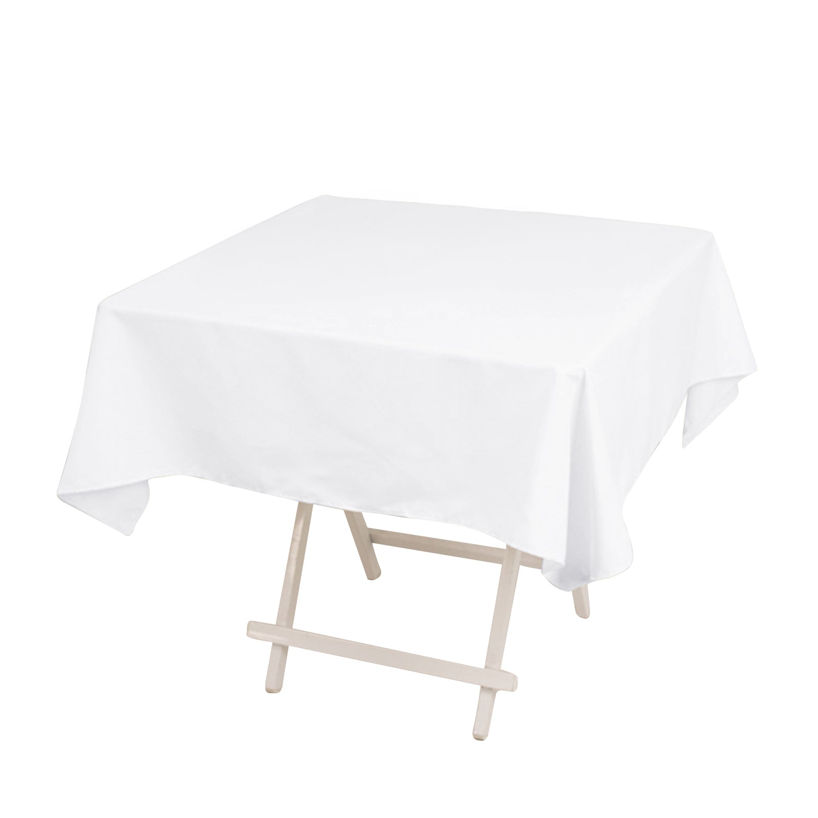 Cotton Blend 54x54 Square Tablecloth White - Wrinkle-Resistant Table Cover