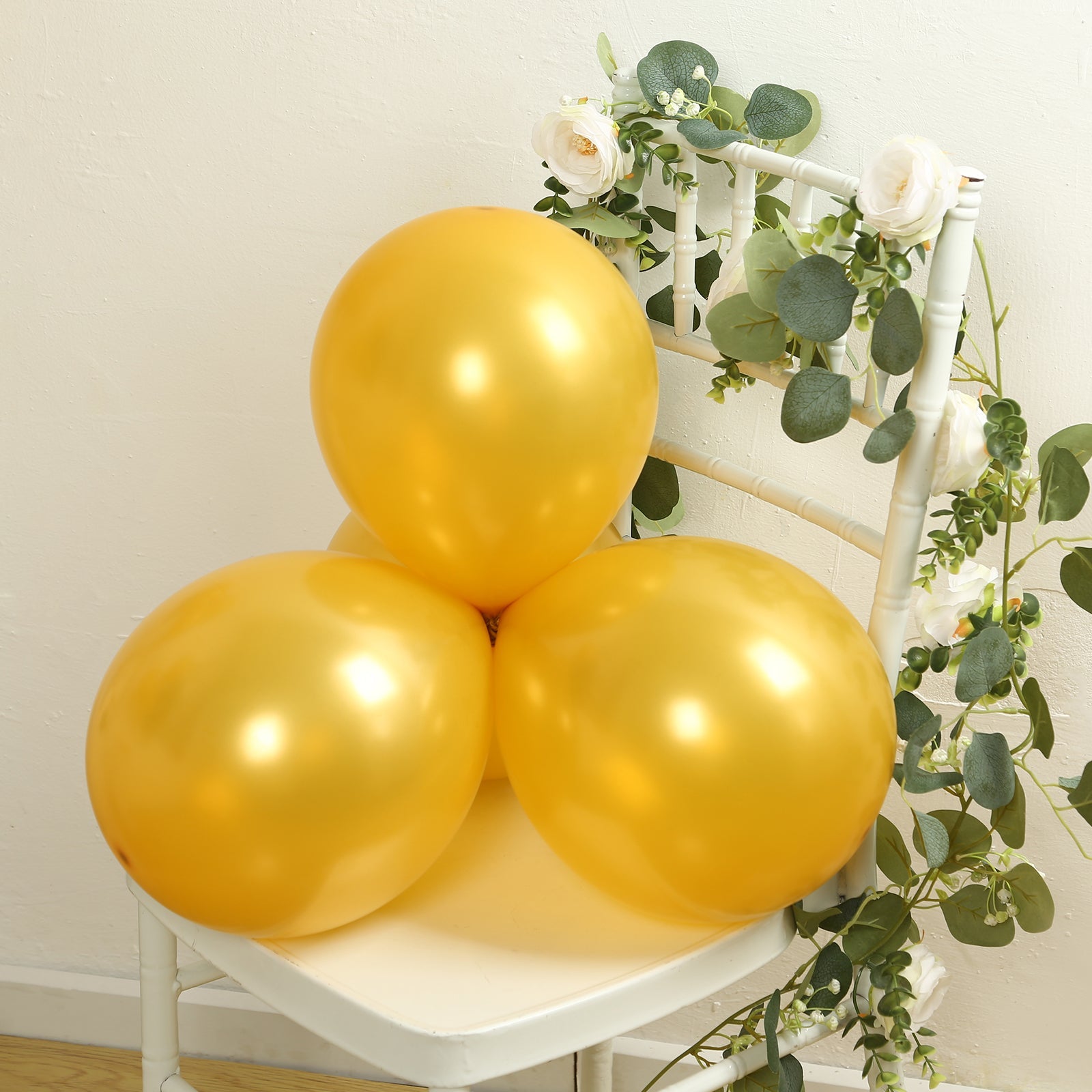 50 Pack Gold Biodegradable Balloons, 12 Thickened Extra Strong Eco-friendly Latex Helium Party Balloons