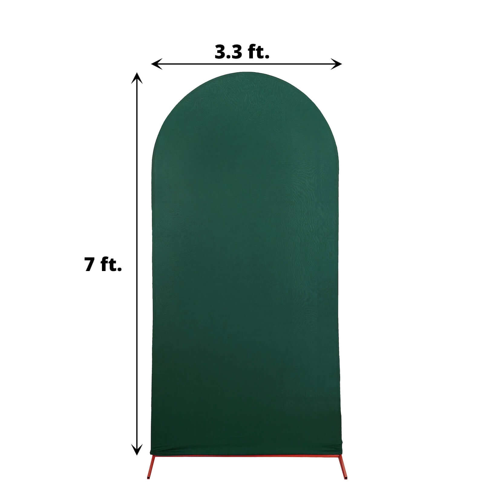 7ft Matte Hunter Emerald Green Spandex Fitted Chiara Backdrop Stand Cover For Round Top Wedding Arch