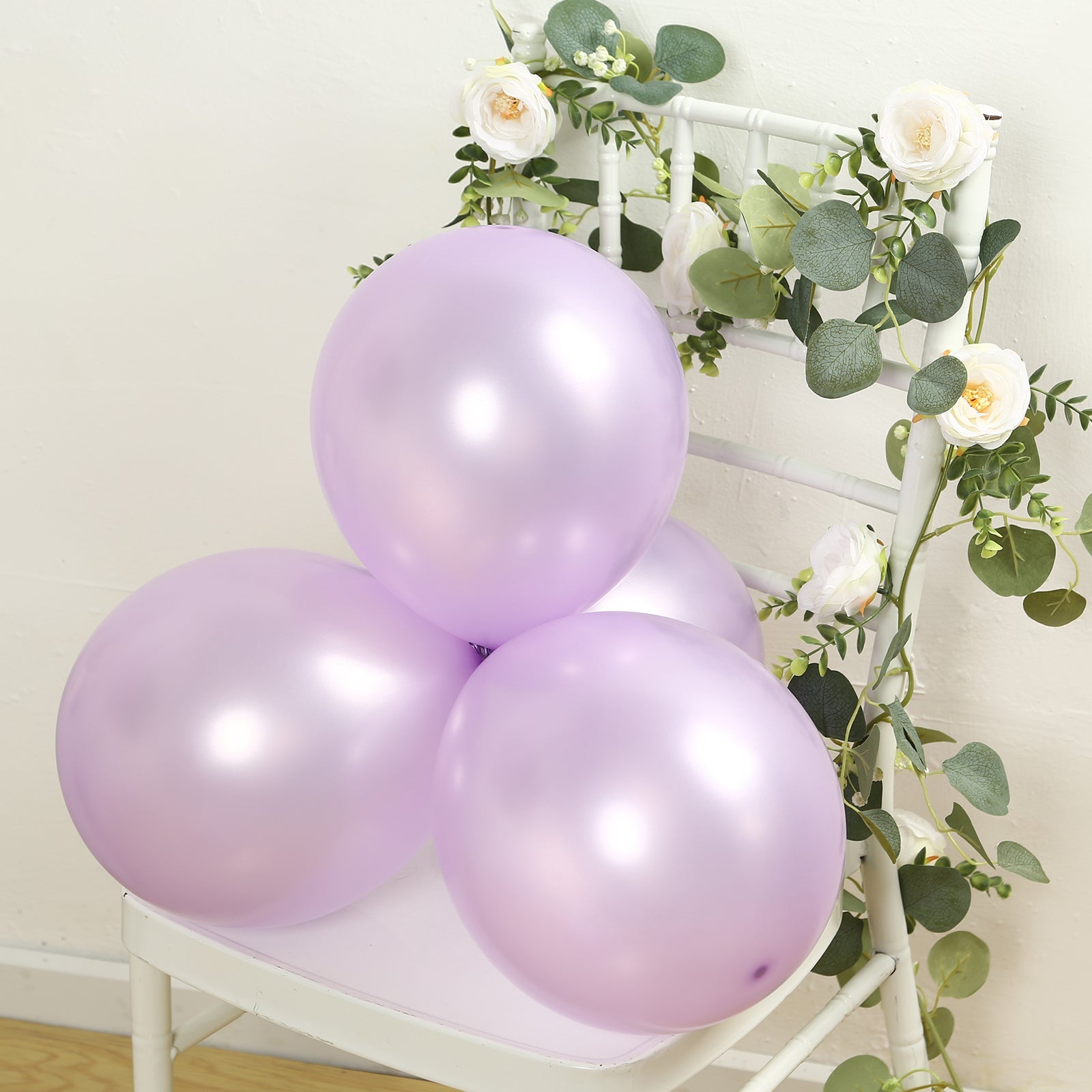 50 Pack Lavender Lilac Biodegradable Balloons, 12 Thickened Extra Strong Eco-friendly Latex Helium Party Balloons