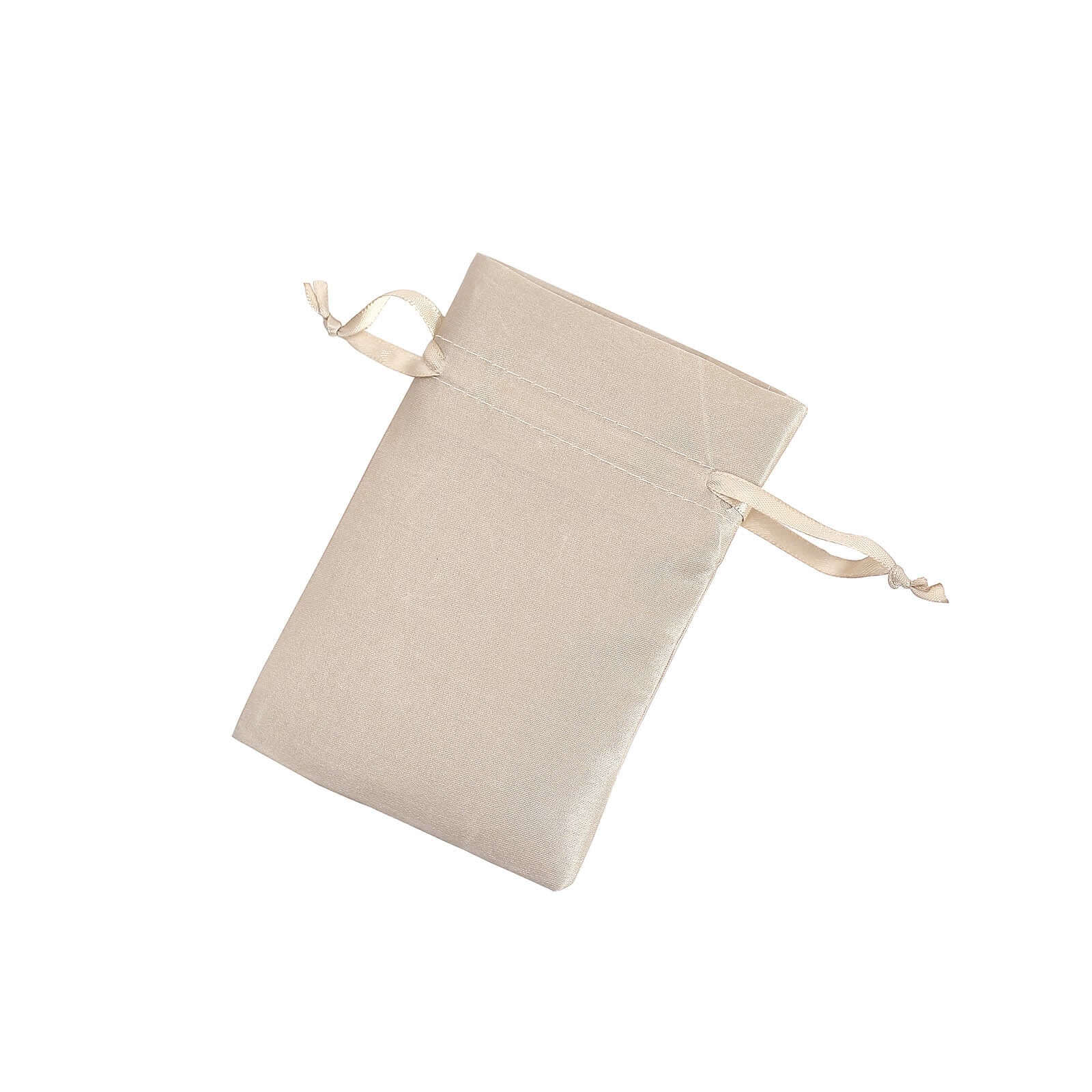 12 Pack 4x6 Beige Satin Drawstring Wedding Party Favor Gift Bags