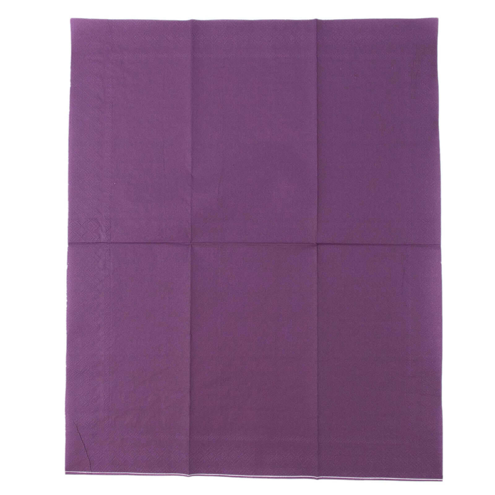 50-Pack Paper Napkins Soft Purple - Disposable 2-Ply Cocktail and Beverage Napkins for Weddings