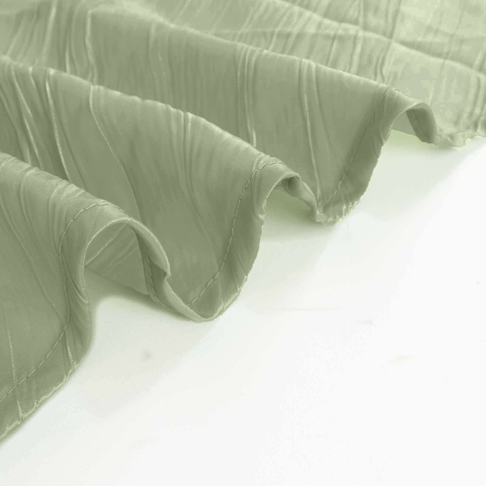 Taffeta 60x102 Rectangle Tablecloth Sage Green - Accordion Crinkle Table Cover