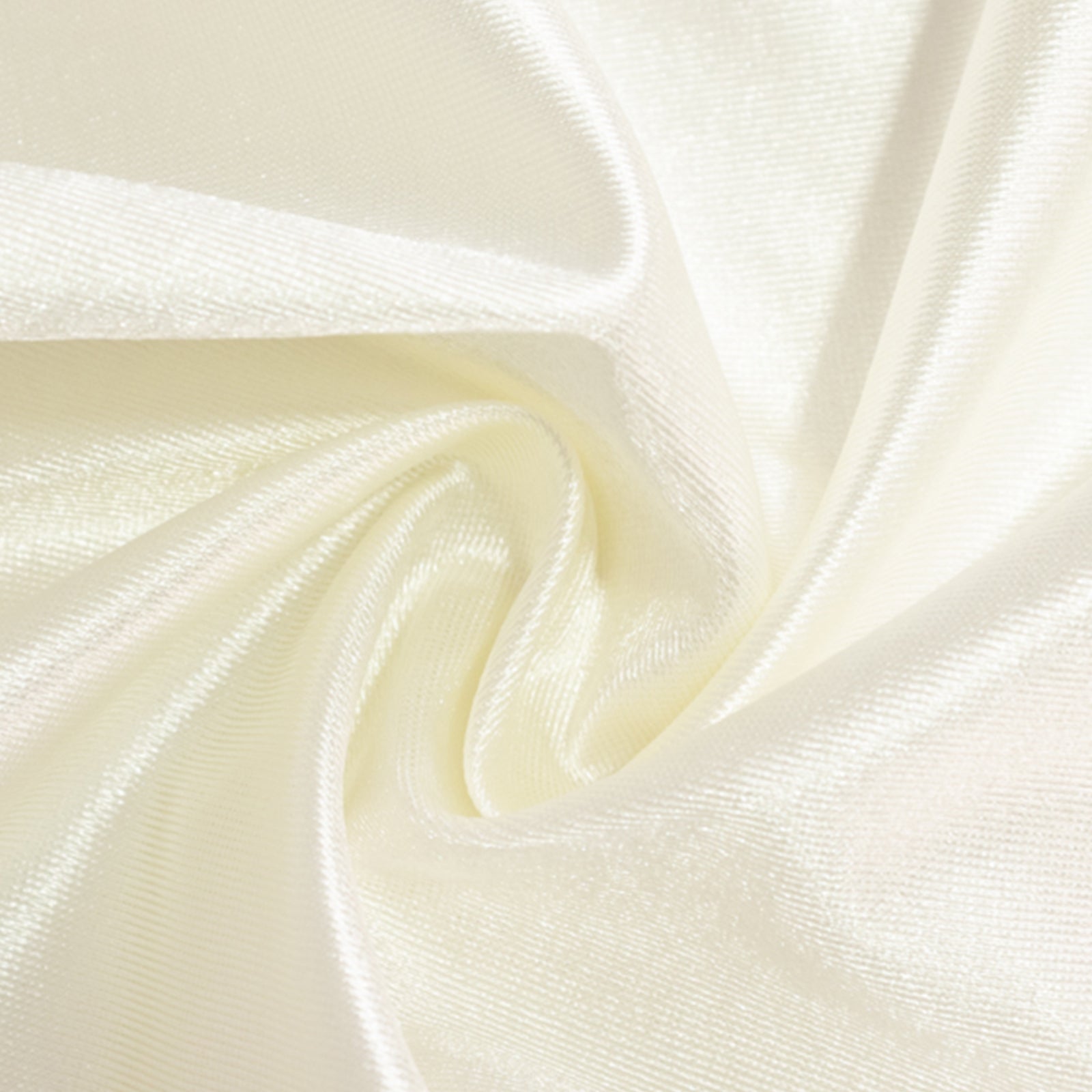 Premium Scuba 70x70 Table Overlay Square Tablecloth Shimmer Pearl White - Wrinkle Free & Stain Resistant Table Cover for Weddings and Parties