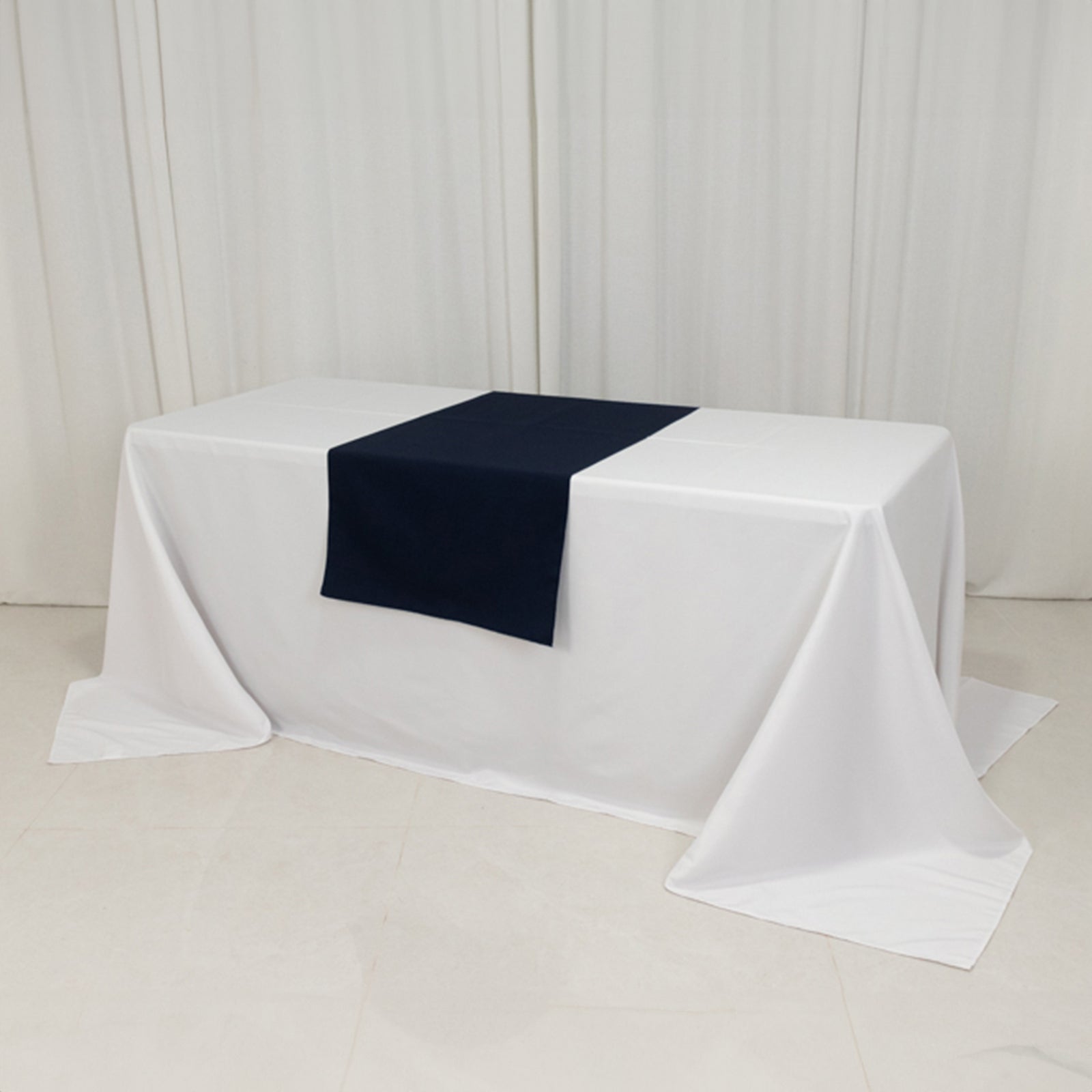 Wide Premium Polyester 24x72 Table Runner Navy Blue - Sublimation Printable Banner