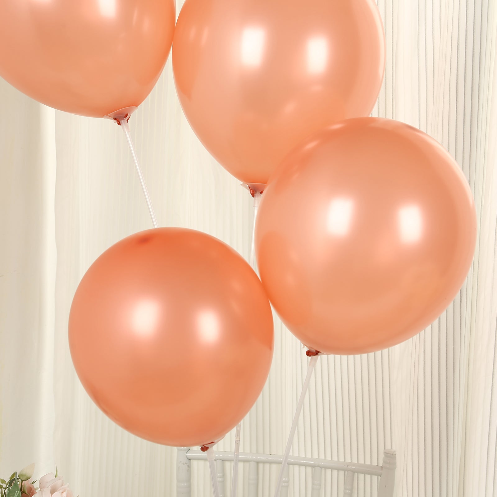 50 Pack Rose Gold Biodegradable Balloons, 12 Thickened Extra Strong Eco-friendly Latex Helium Party Balloons