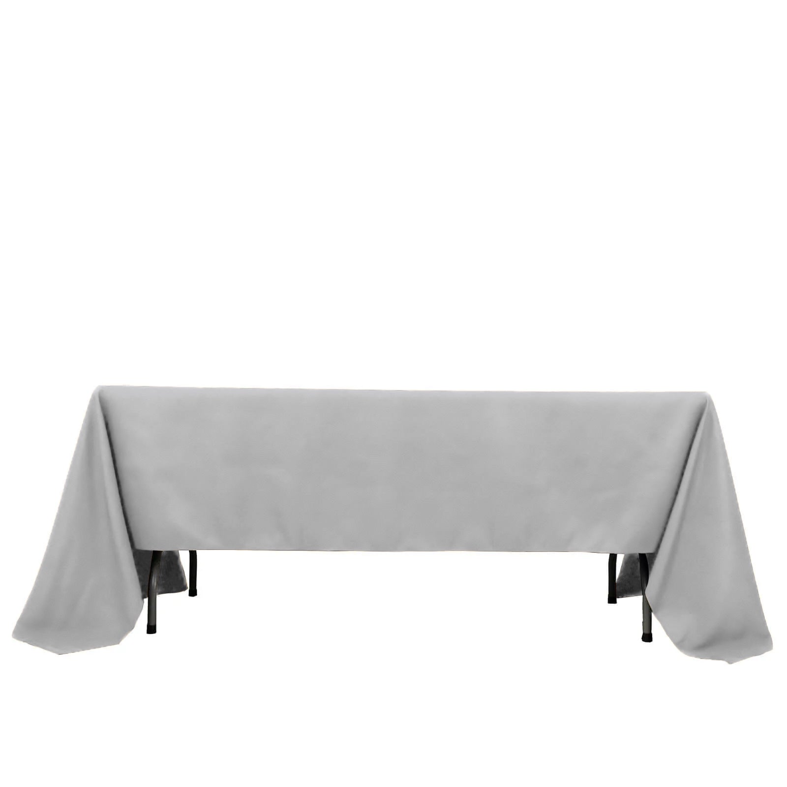 Premium Polyester 60x126 Rectangle Tablecloth Silver - Stain-Resistant 220GSM Finish Table Cover