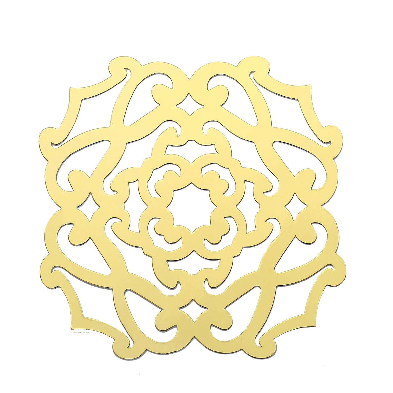 6-Pack Disposable Table Placemats in Metallic Gold Laser Cut Flower Design - 700GSM Cardboard Placemats for Glamorous Table Settings 13