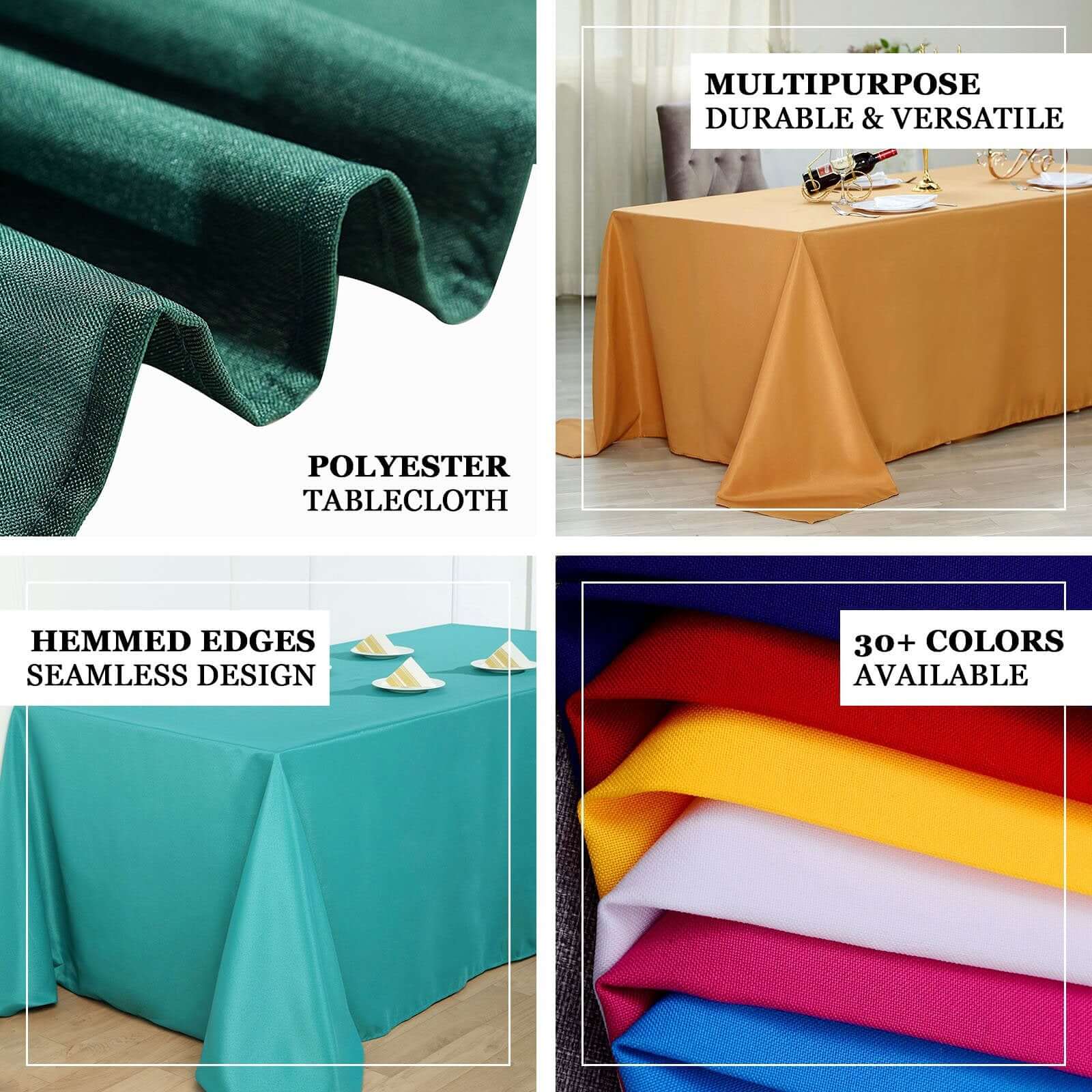 Polyester 60x102 Rectangle Tablecloth Taupe - Durable and Stylish Table Cover