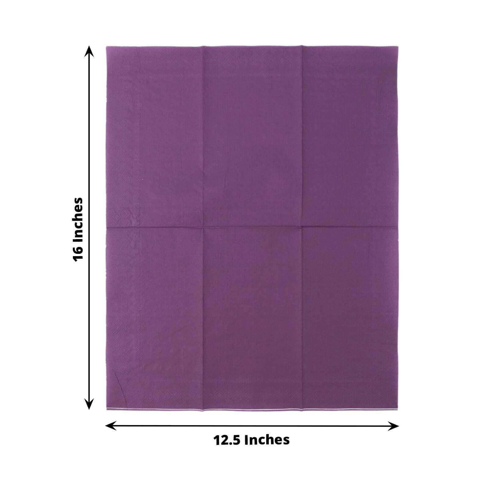 50-Pack Paper Napkins Soft Purple - Disposable 2-Ply Cocktail and Beverage Napkins for Weddings