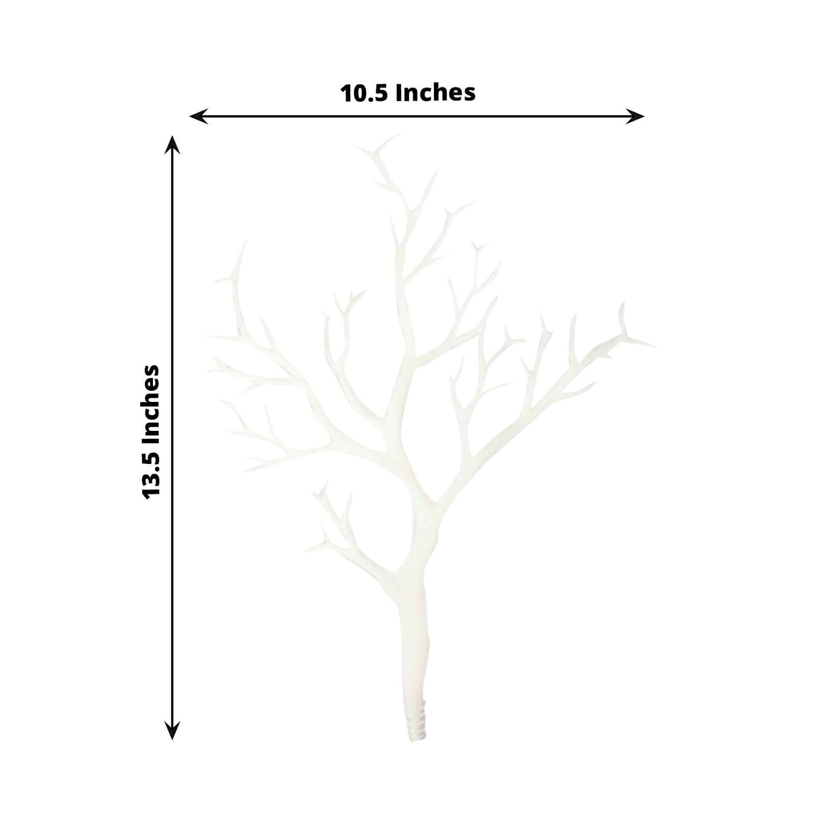 10-Pack Artificial Manzanita Tree Branch White - Flexible Faux Branches Dry Craft Plant Twigs Decor for Vase Filler Home Wedding Centerpiece Ornament 14