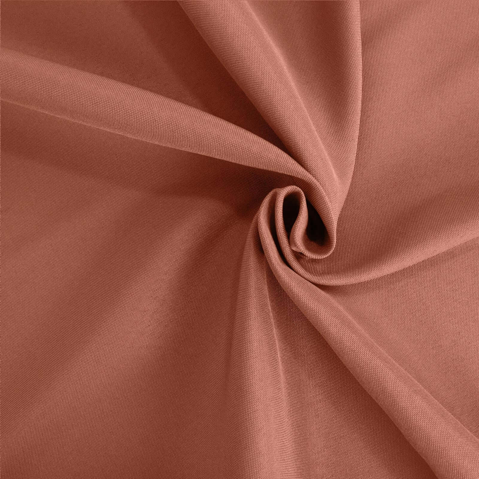 Premium Polyester 132 Round Tablecloth Terracotta (Rust) - Seamless 220GSM Wrinkle-Resistant Table Cover